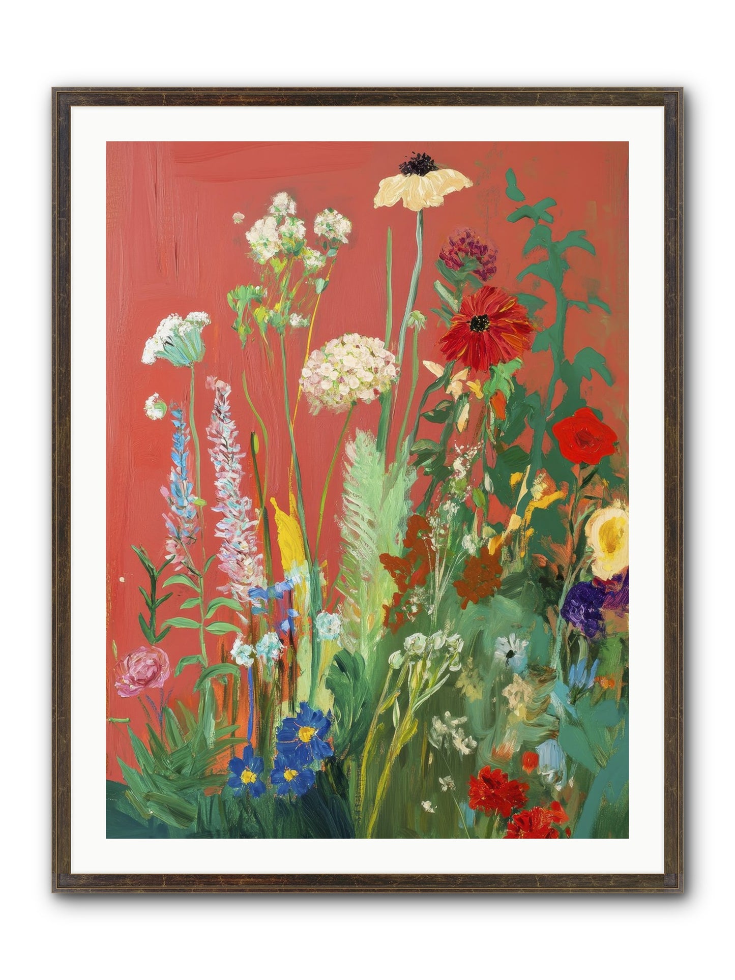 When Stems Held Stories No.2 Framed Print - Slimwoods Black/Gold 30x40