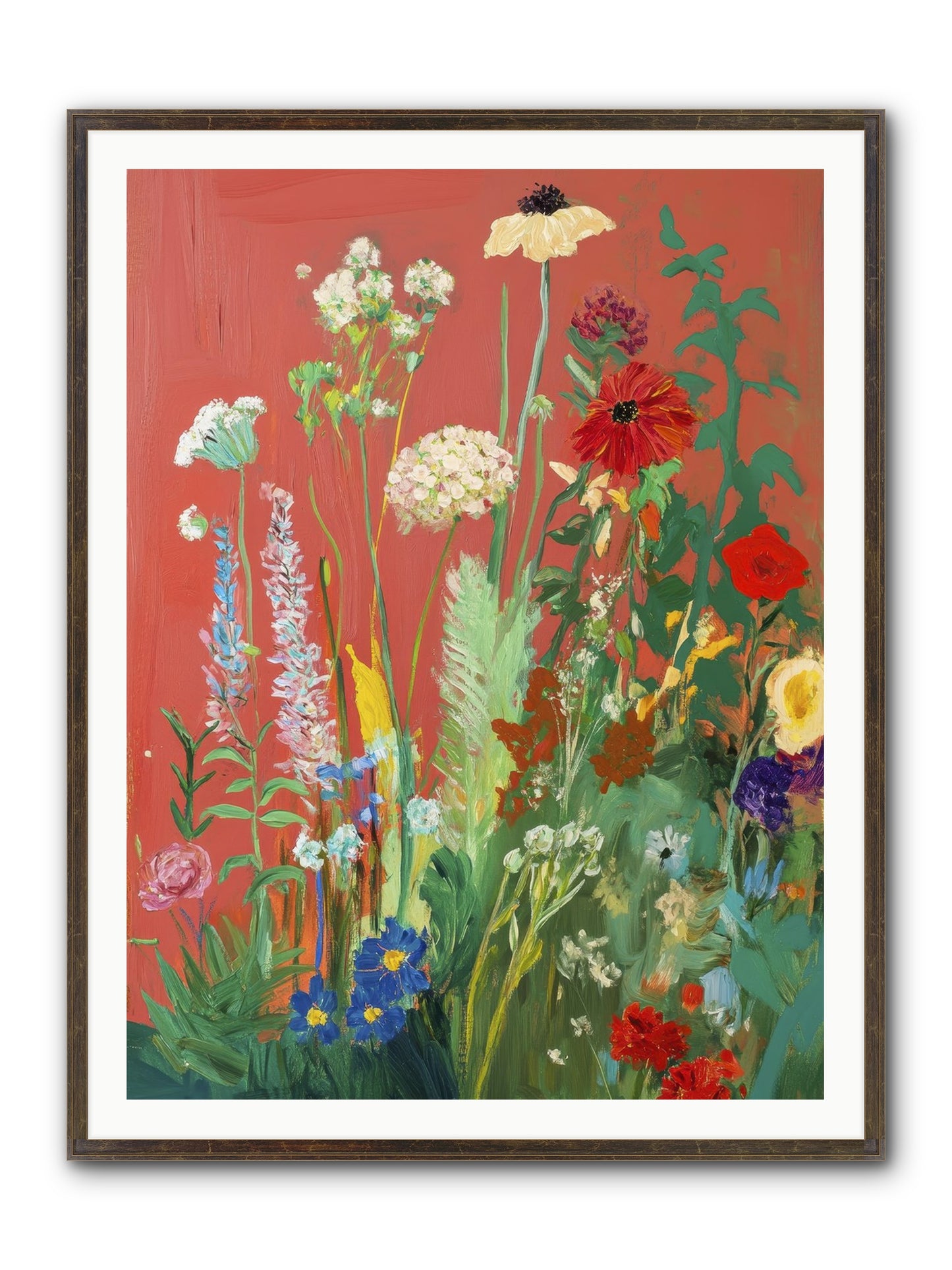 When Stems Held Stories No.2 Framed Print - Slimwoods Black/Gold 36x48