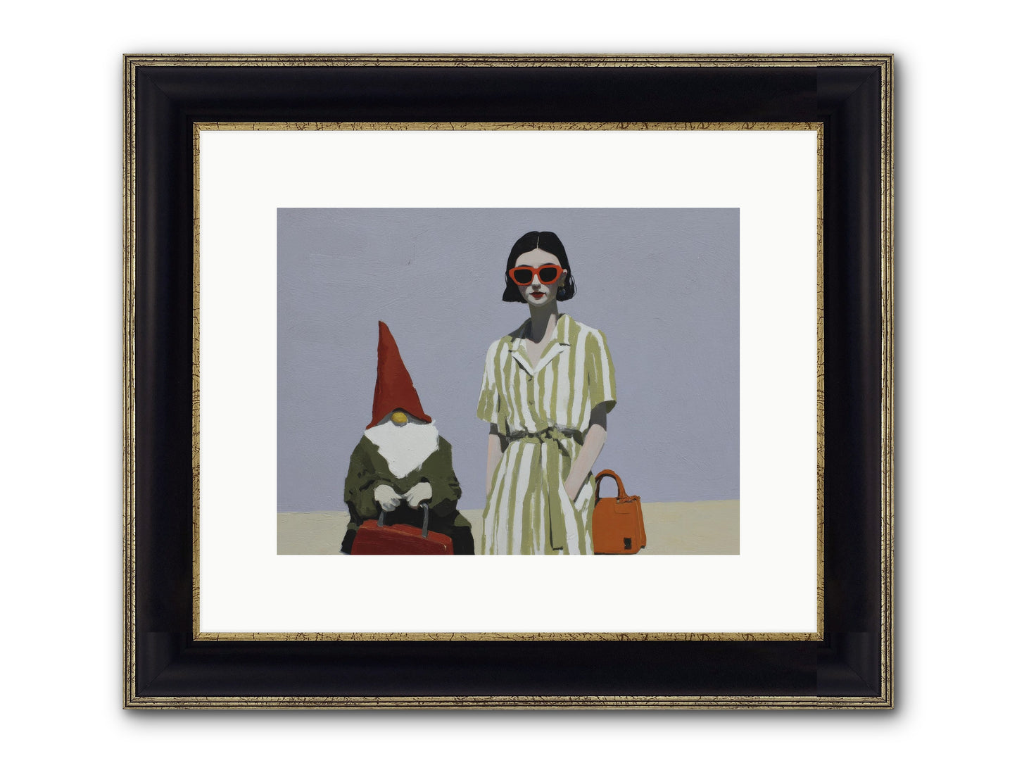 When Summer Packed Its Bags Framed Print - Black & Gold 12x9