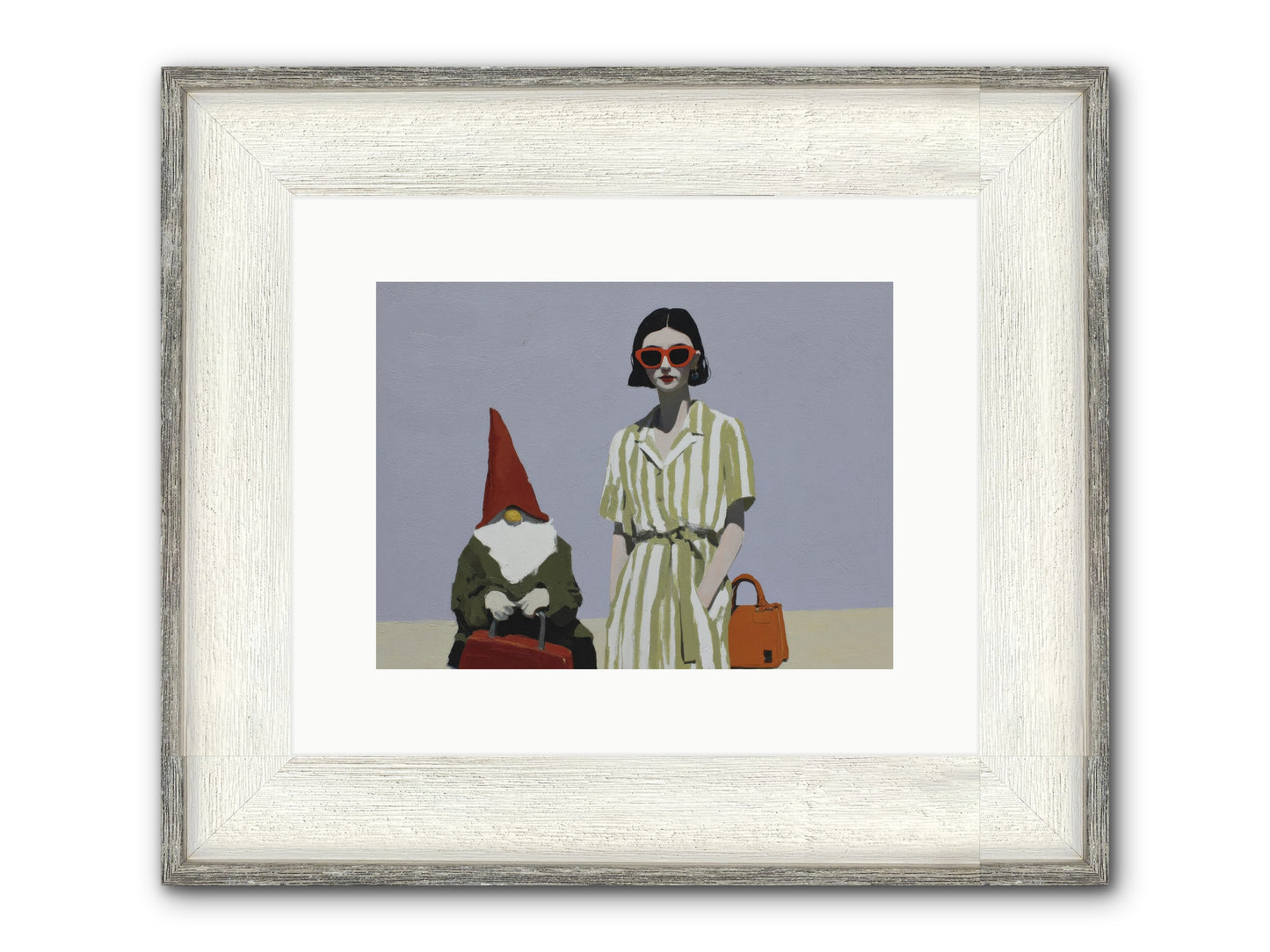 When Summer Packed Its Bags Framed Print - Driftwood White 12x9