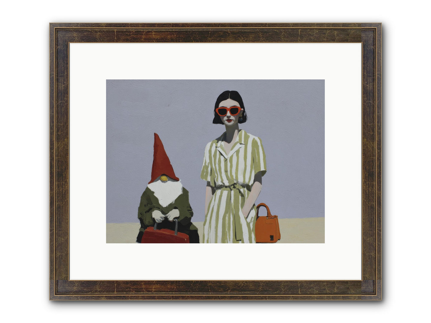 When Summer Packed Its Bags Framed Print - Slimwoods Black/Gold 12x9