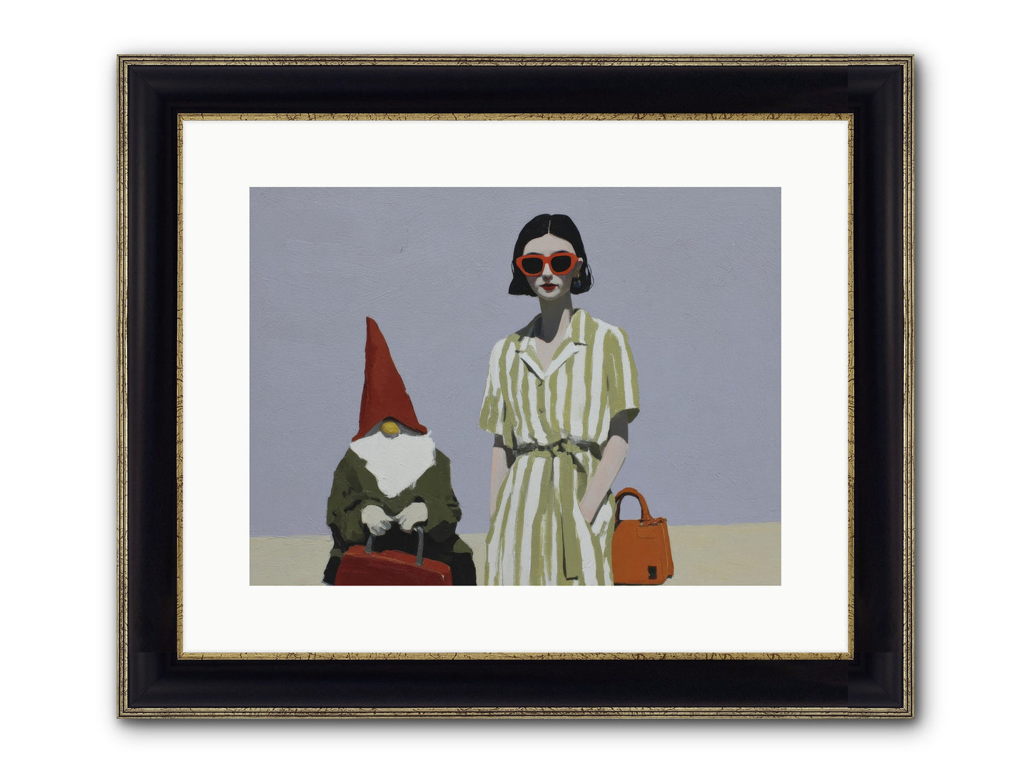 When Summer Packed Its Bags Framed Print - Black & Gold 16x12