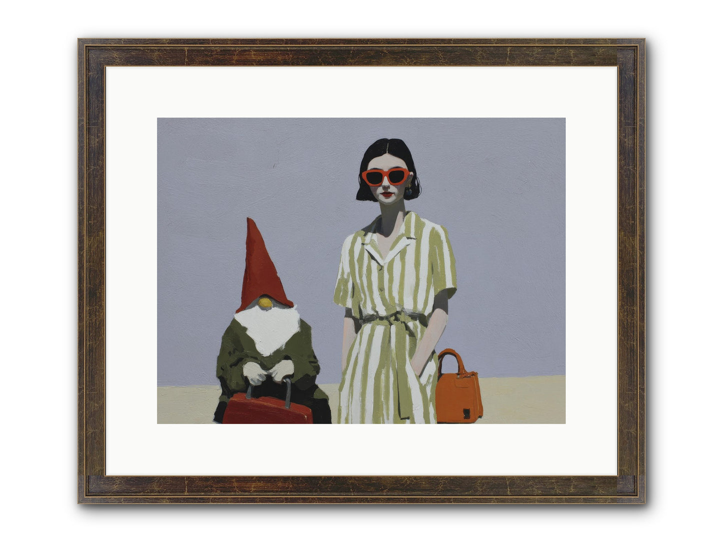 When Summer Packed Its Bags Framed Print - Slimwoods Black/Gold 16x12