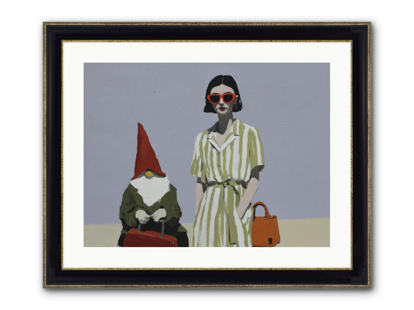 When Summer Packed Its Bags Framed Print - Black & Gold 24x18
