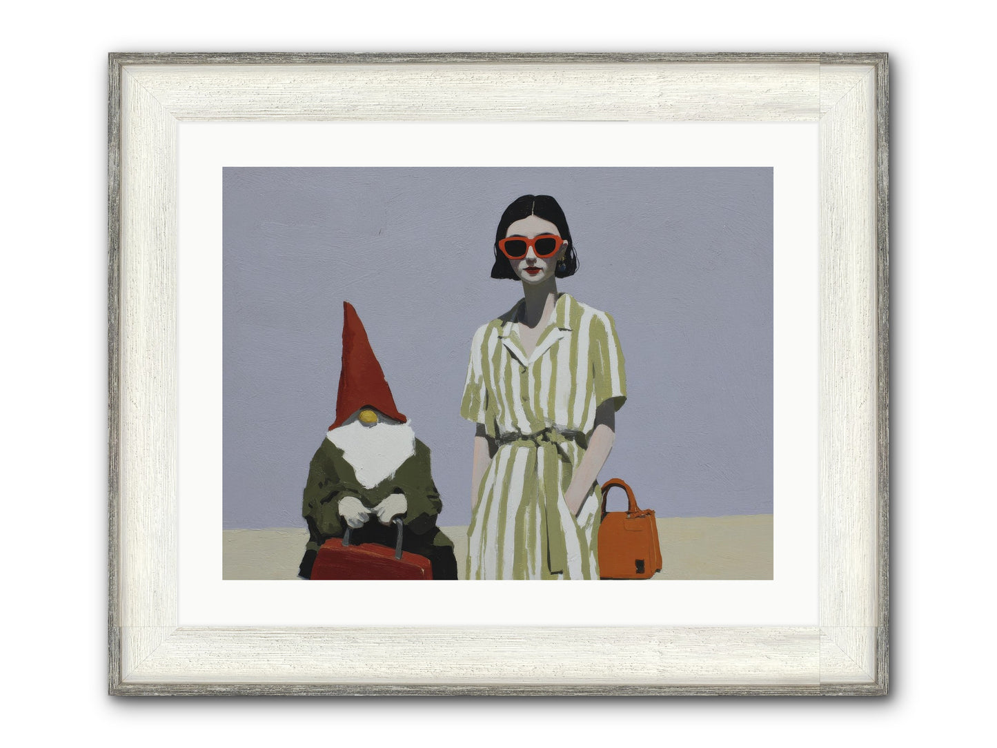 When Summer Packed Its Bags Framed Print - Driftwood White 24x18
