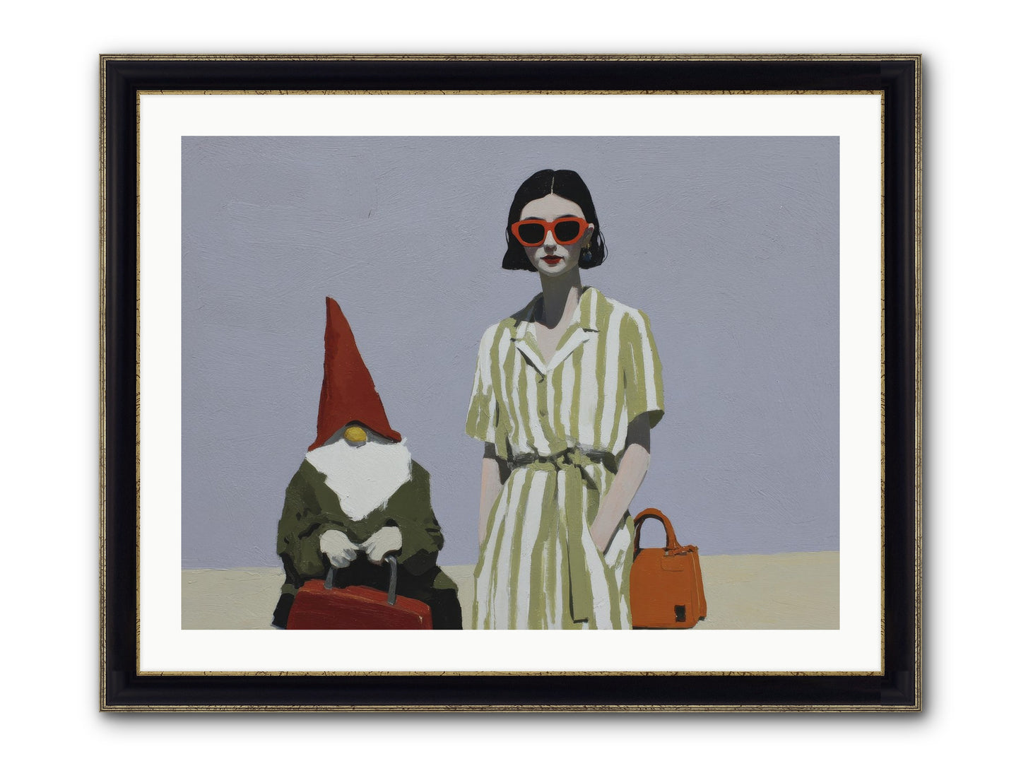 When Summer Packed Its Bags Framed Print - Black & Gold 32x24