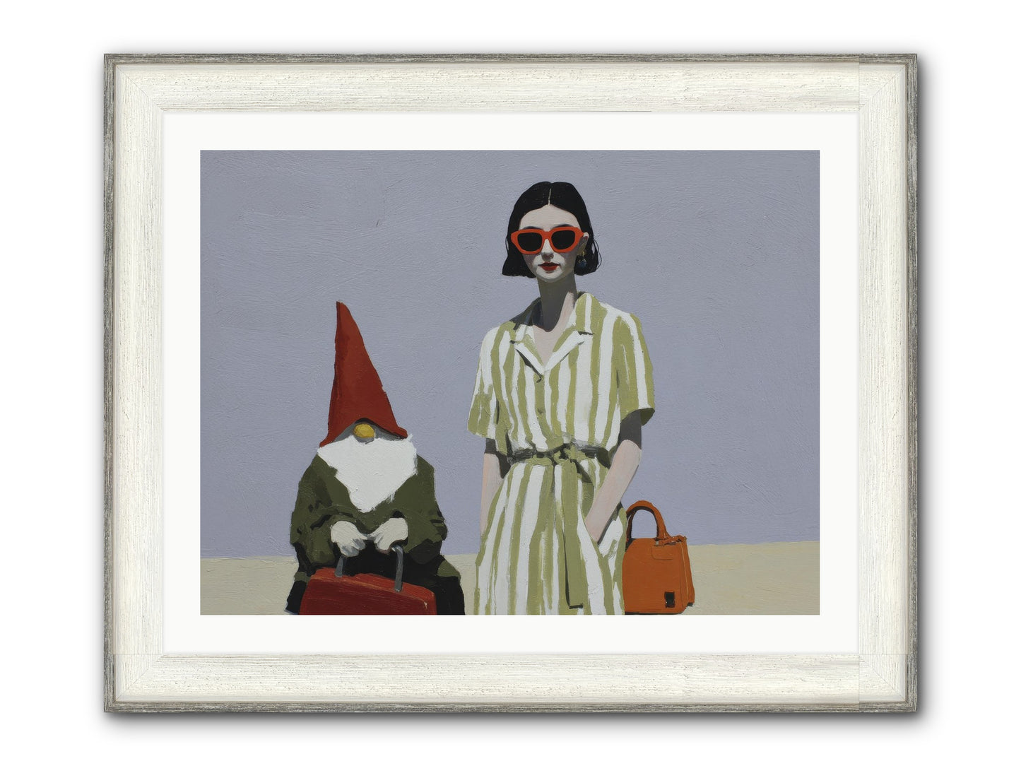 When Summer Packed Its Bags Framed Print - Driftwood White 32x24