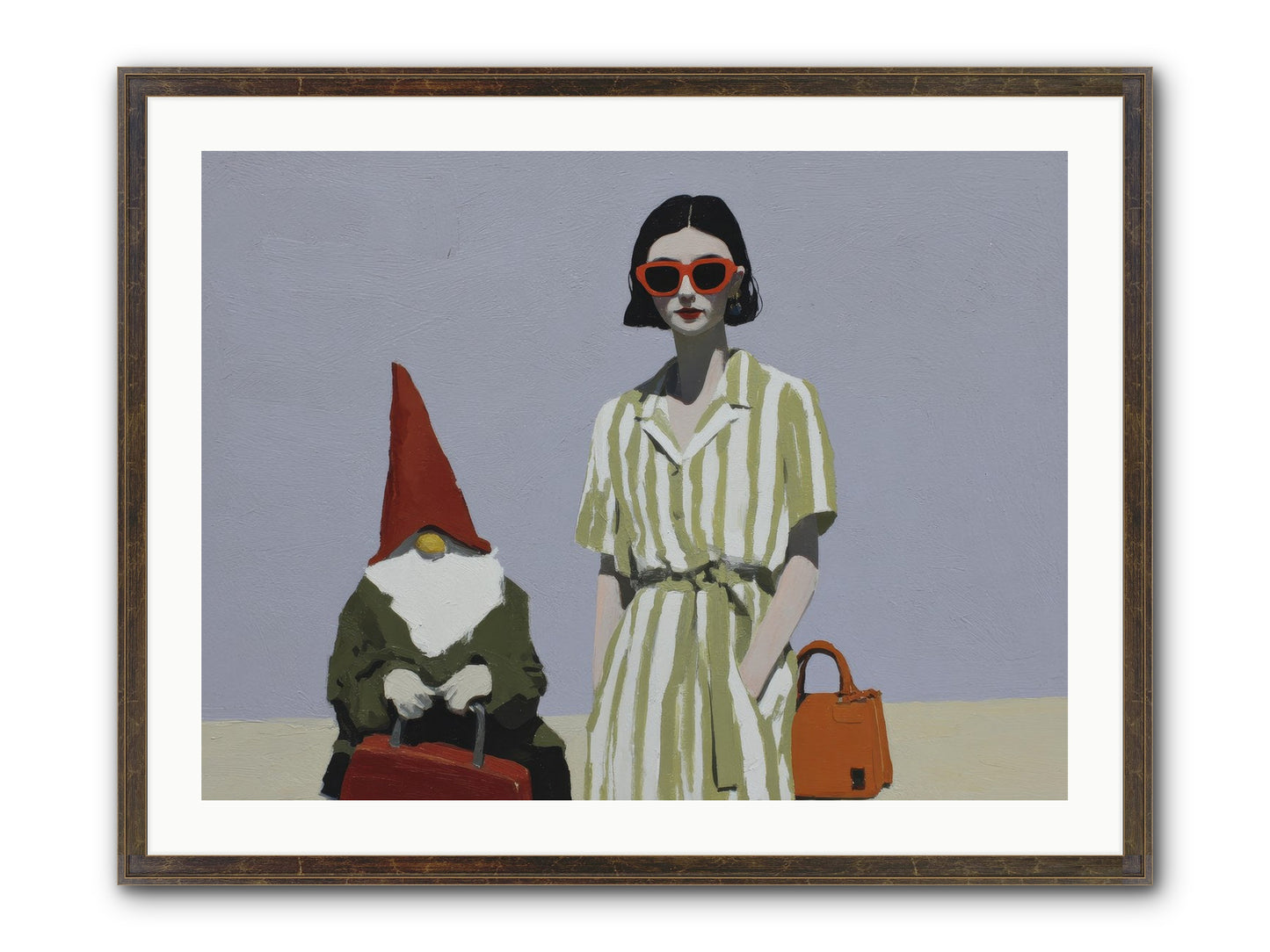 When Summer Packed Its Bags Framed Print - Slimwoods Black/Gold 32x24