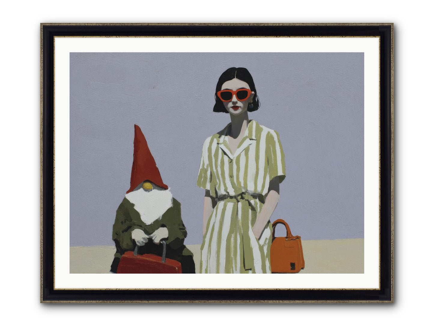 When Summer Packed Its Bags Framed Print - Black & Gold 40x30