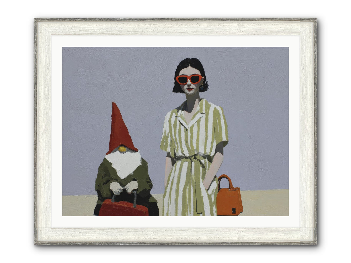 When Summer Packed Its Bags Framed Print - Driftwood White 40x30