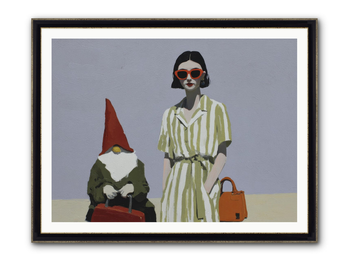 When Summer Packed Its Bags Framed Print - Black & Gold 48x36