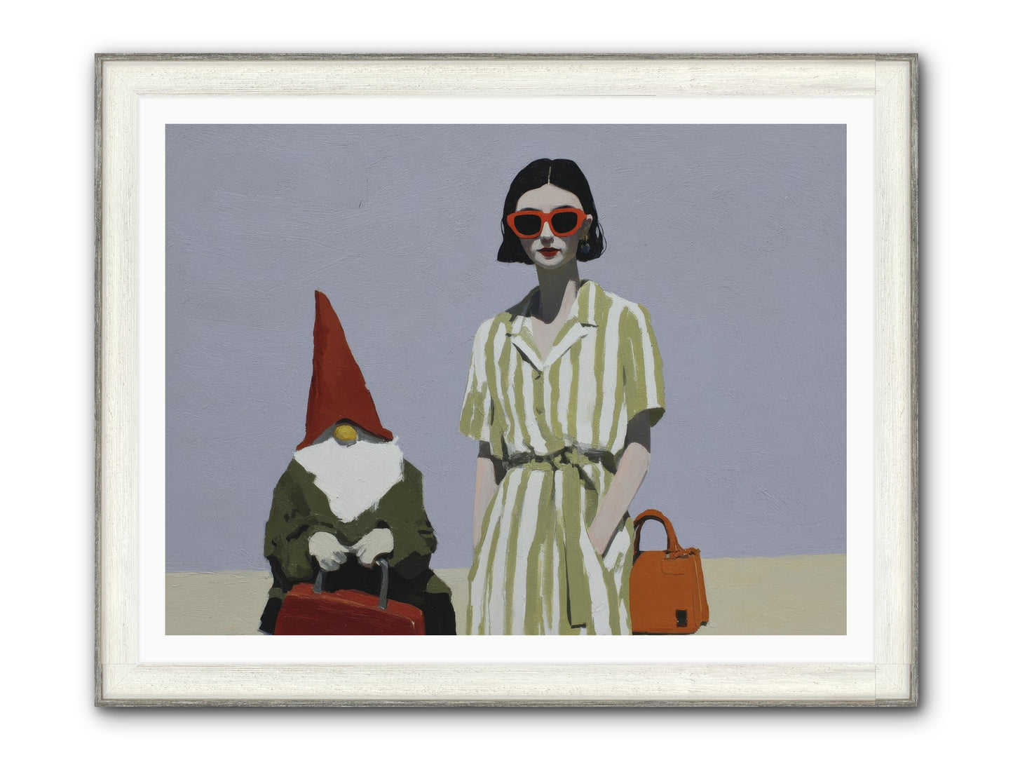 When Summer Packed Its Bags Framed Print - Driftwood White 48x36