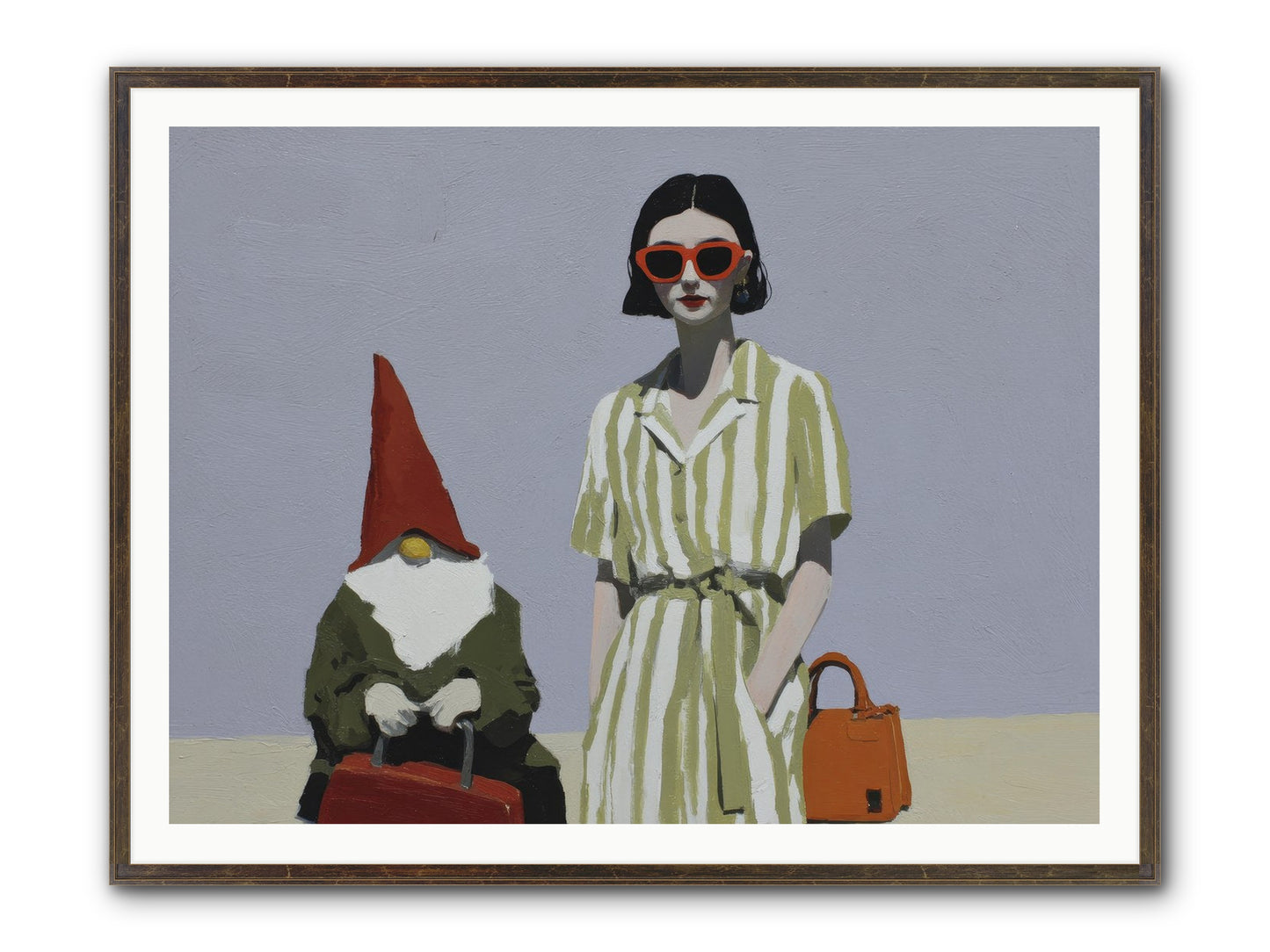 When Summer Packed Its Bags Framed Print - Slimwoods Black/Gold 48x36