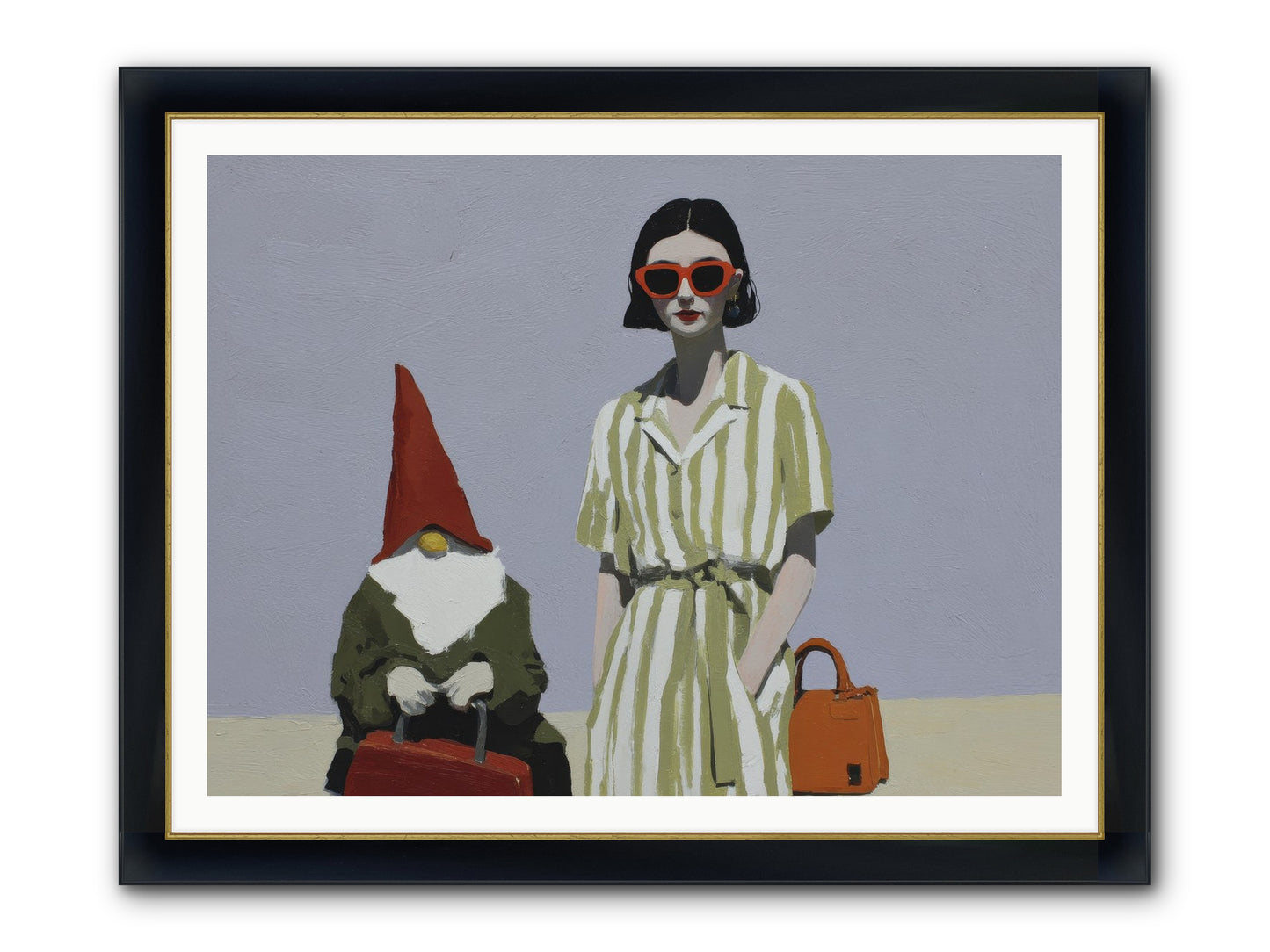 When Summer Packed Its Bags Framed Print - Wide Black w/Gold 48x36