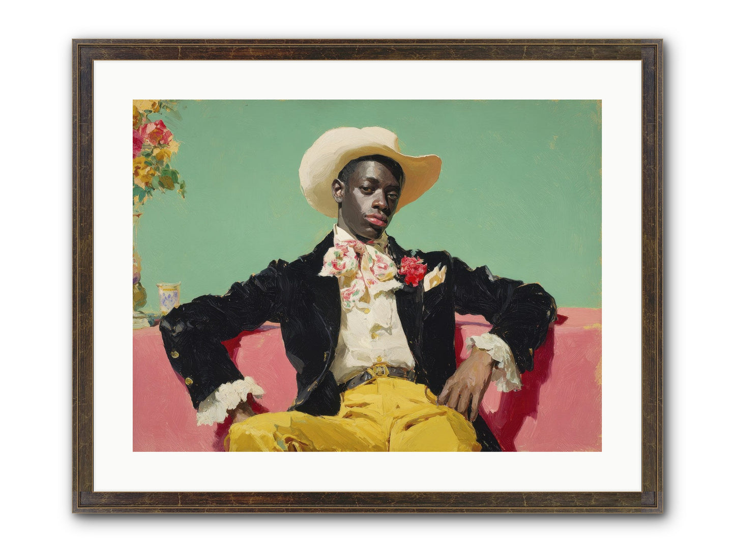When Sweetness Was Philosophy Framed Print - Slimwoods Black/Gold 24x18