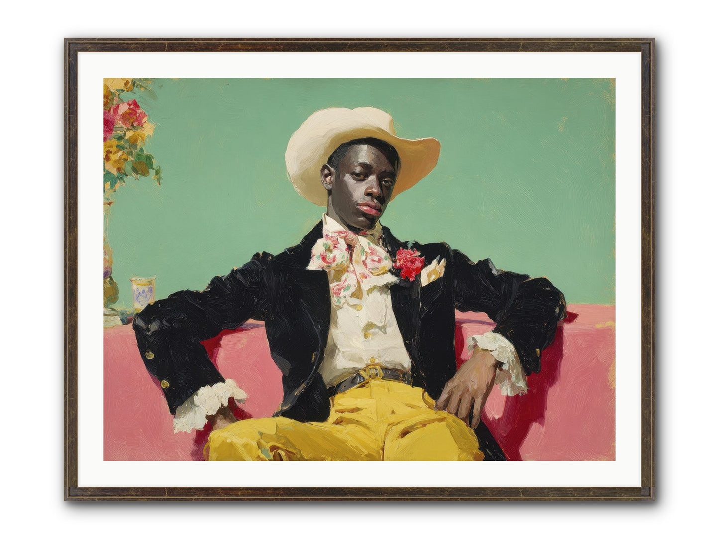 When Sweetness Was Philosophy Framed Print - Slimwoods Black/Gold 40x30