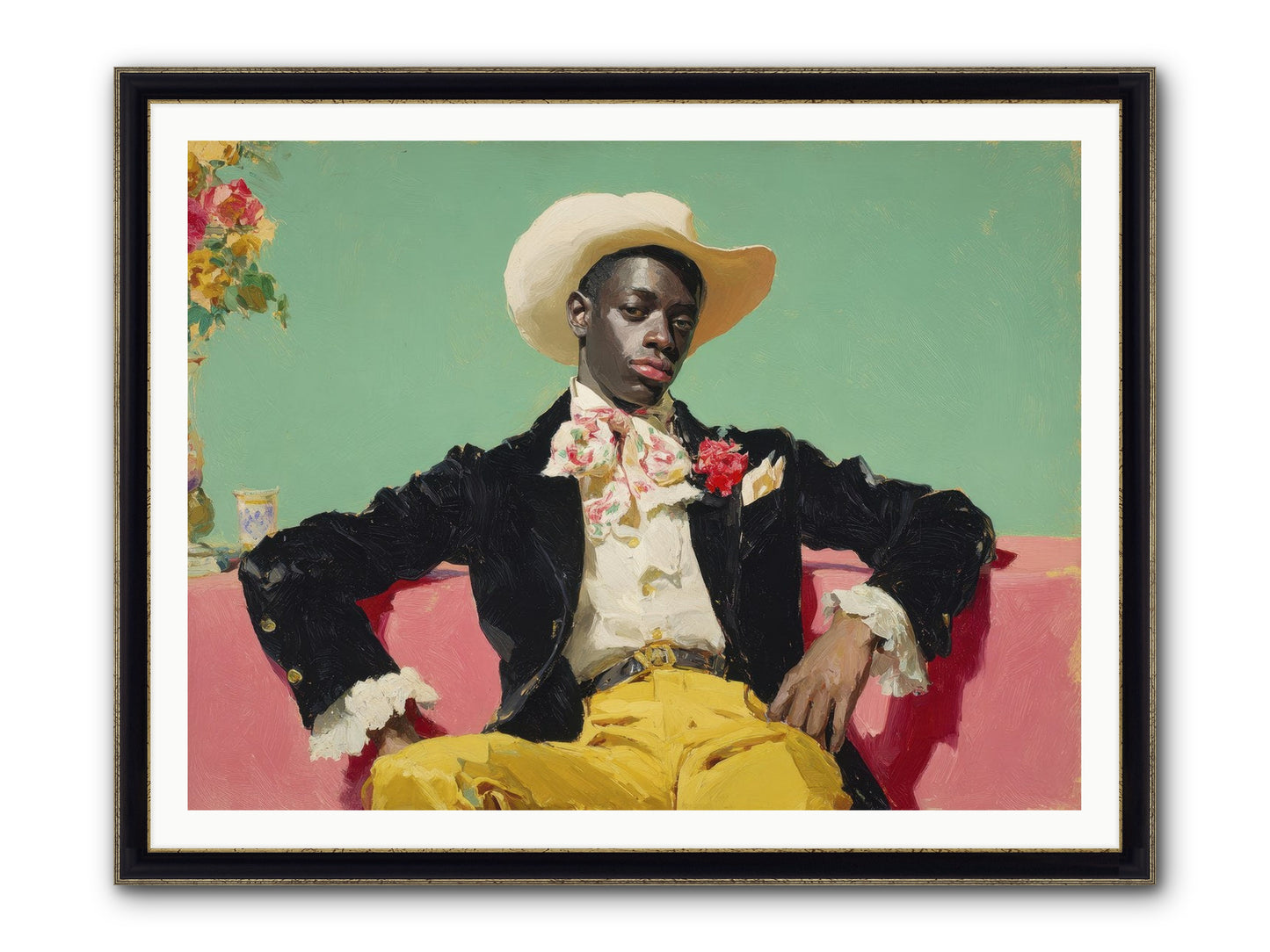 When Sweetness Was Philosophy Framed Print - Black & Gold 48x36