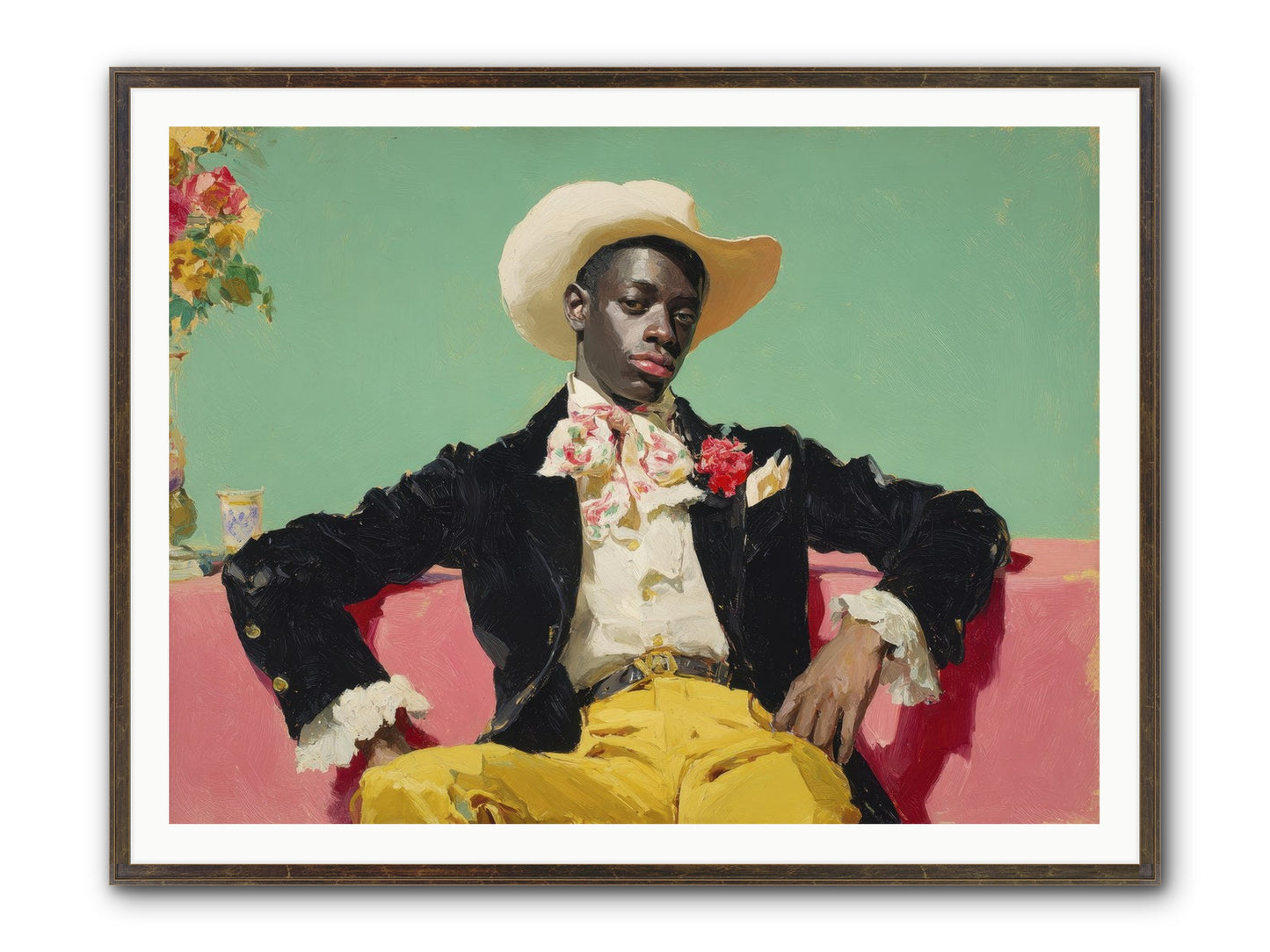 When Sweetness Was Philosophy Framed Print - Slimwoods Black/Gold 48x36