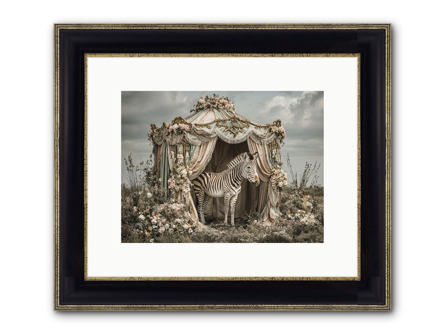 When The Field Remembered Her Name Framed Print - Black & Gold 12x9
