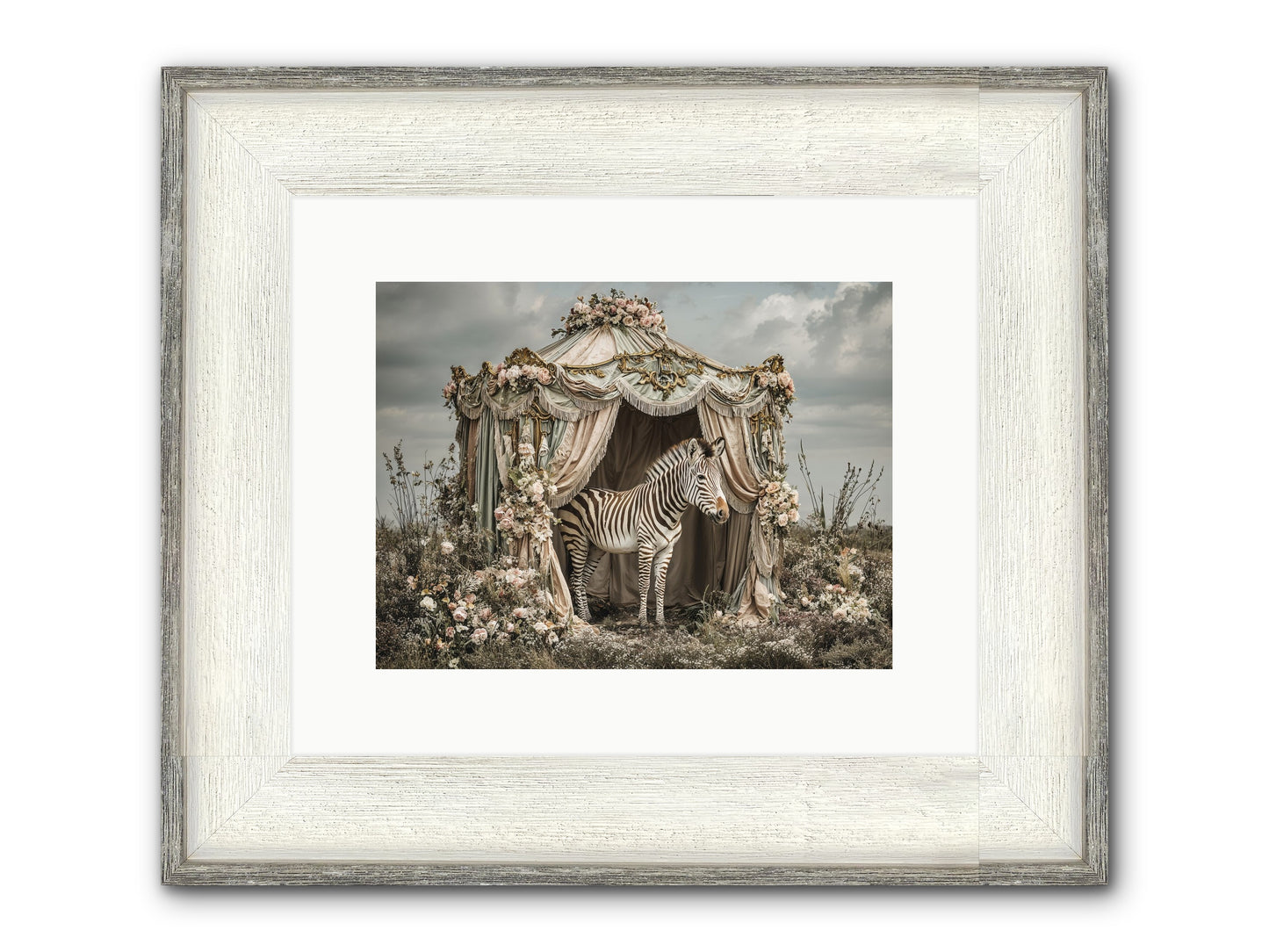 When The Field Remembered Her Name Framed Print - Driftwood White 12x9