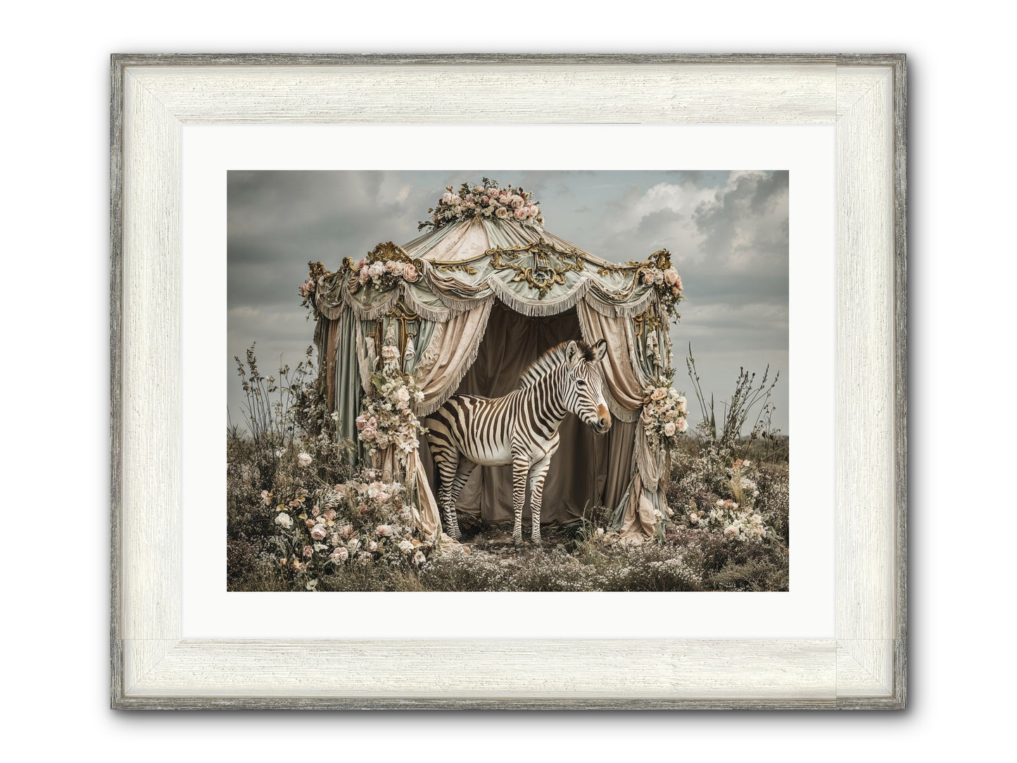 When The Field Remembered Her Name Framed Print - Driftwood White 24x18