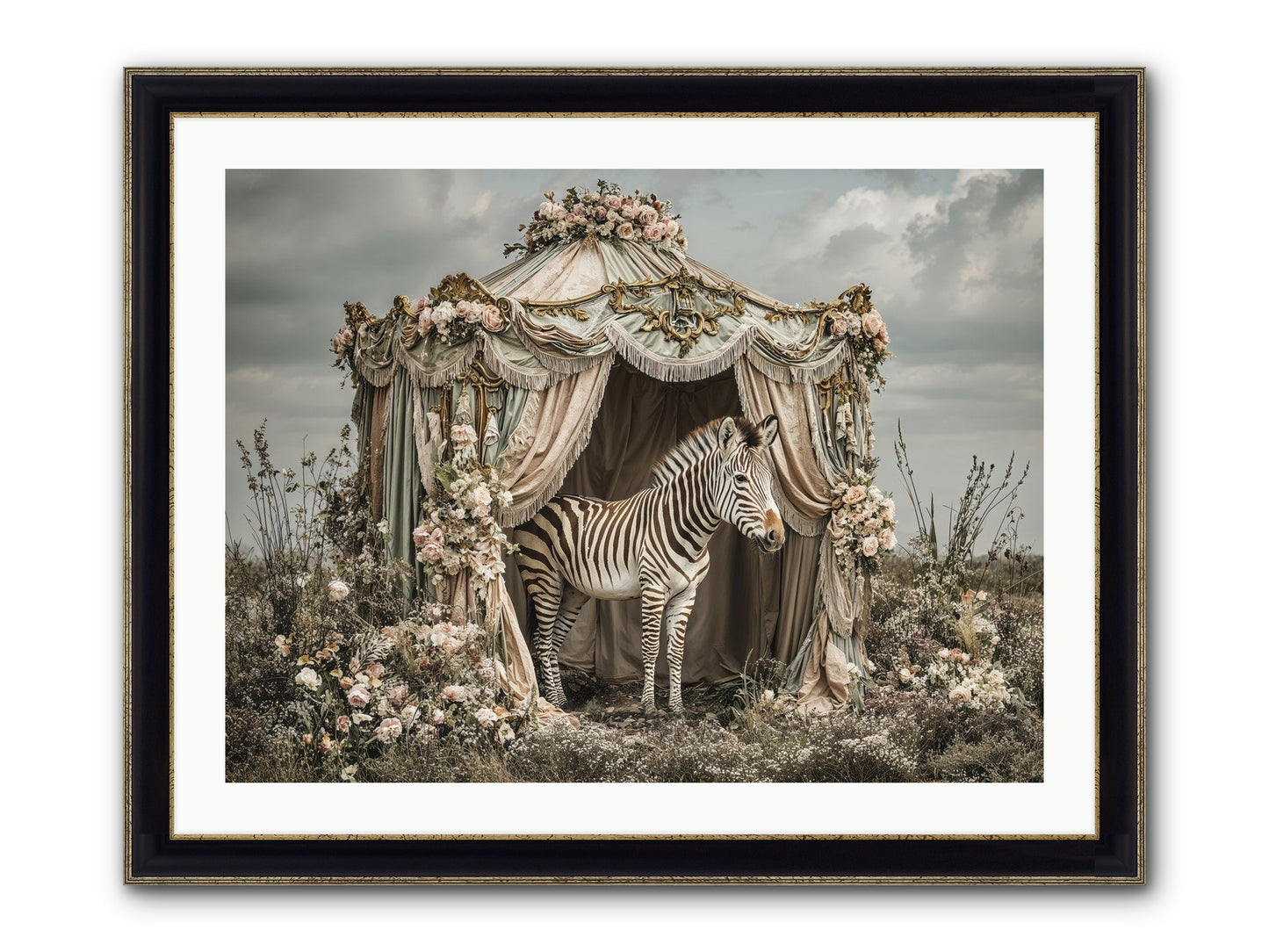 When The Field Remembered Her Name Framed Print - Black & Gold 32x24