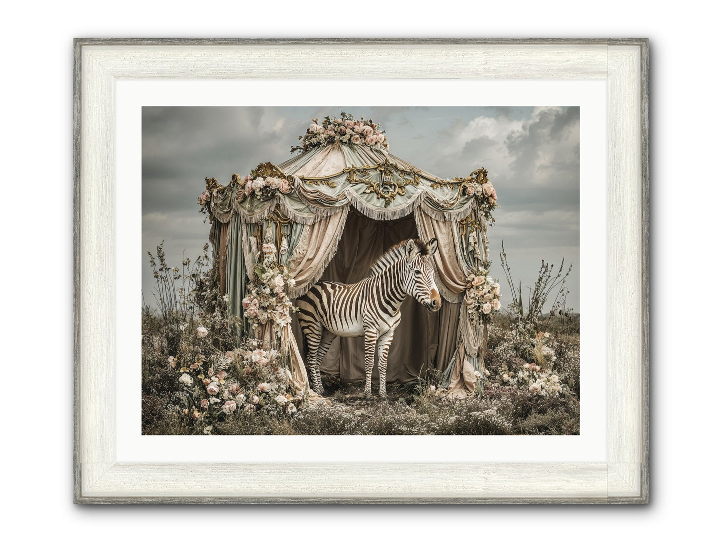 When The Field Remembered Her Name Framed Print - Driftwood White 32x24