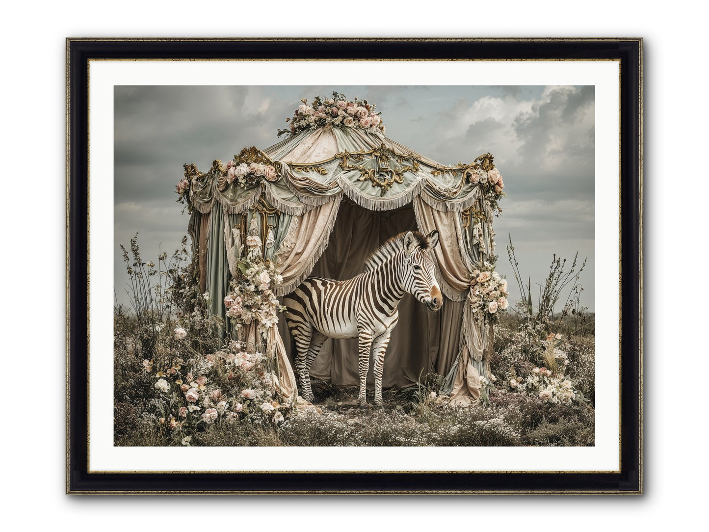 When The Field Remembered Her Name Framed Print - Black & Gold 40x30