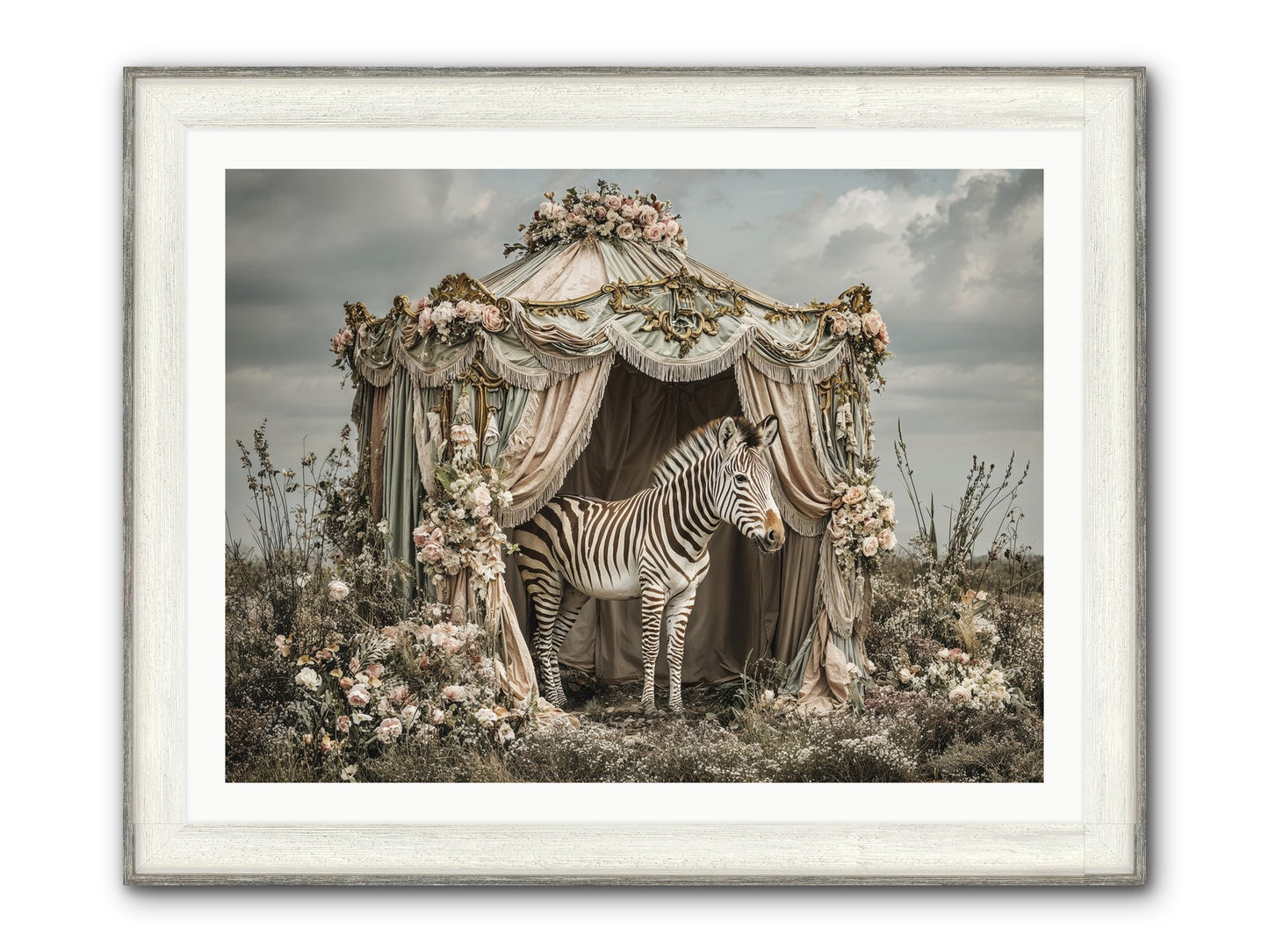 When The Field Remembered Her Name Framed Print - Driftwood White 40x30