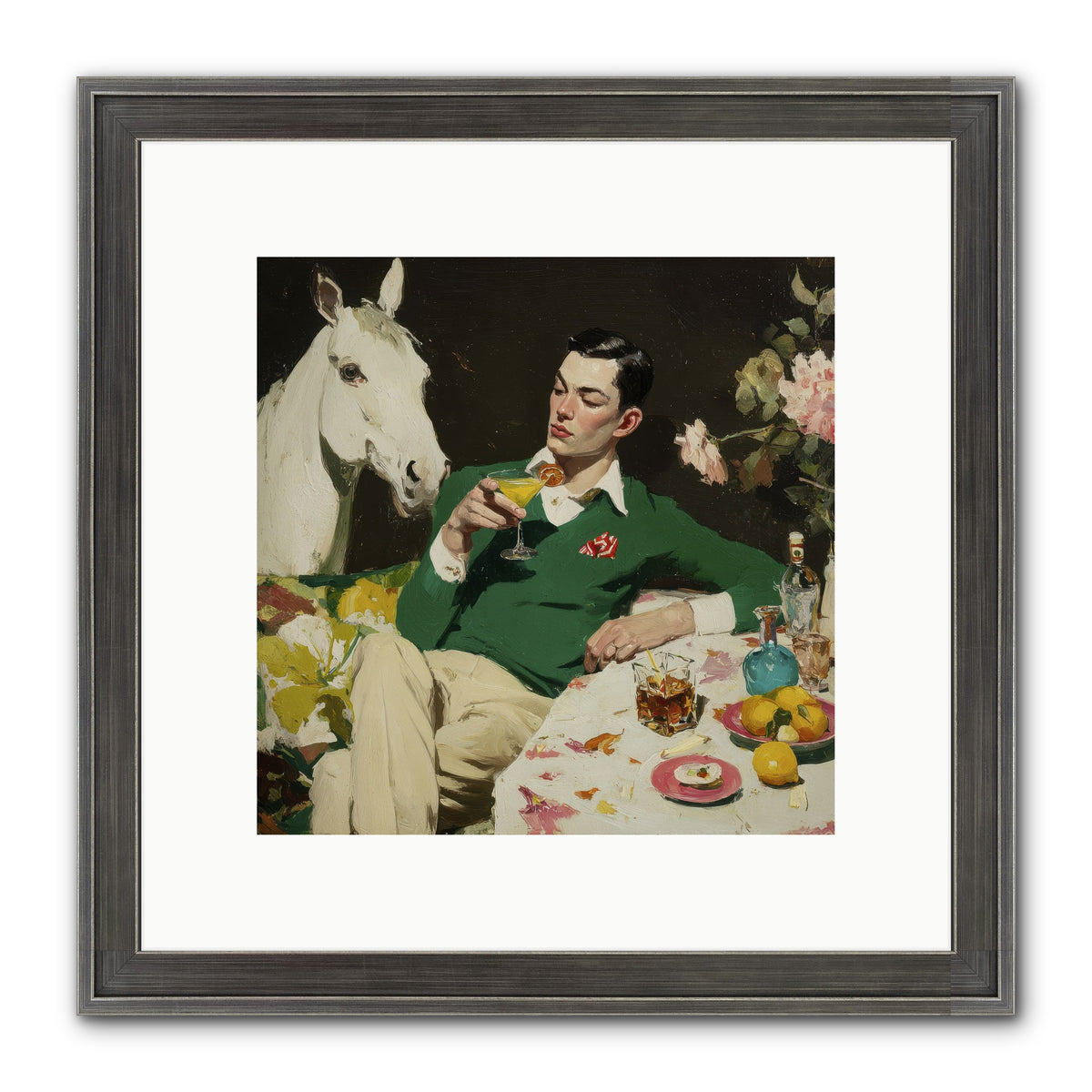 When the Moon Came Early Framed Print - Slimwoods Black/Silver 10x10