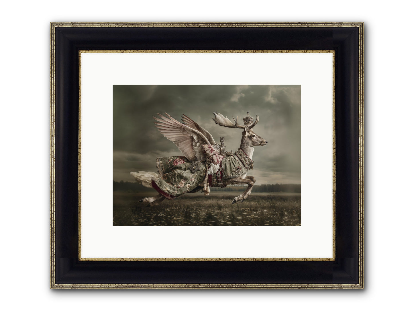When The Orchard Slept Framed Print - Black & Gold 12x9
