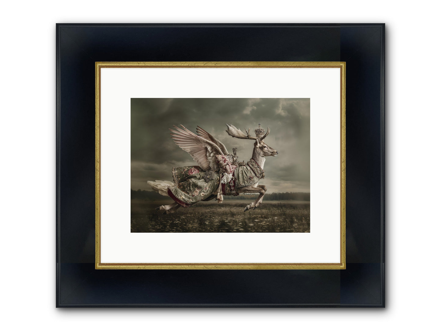 When The Orchard Slept Framed Print - Wide Black w/Gold 12x9