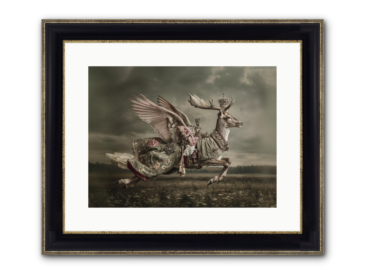 When The Orchard Slept Framed Print - Black & Gold 16x12