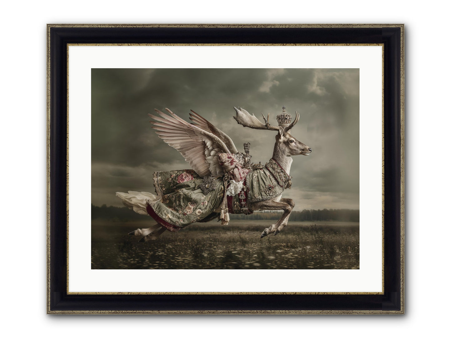 When The Orchard Slept Framed Print - Black & Gold 24x18