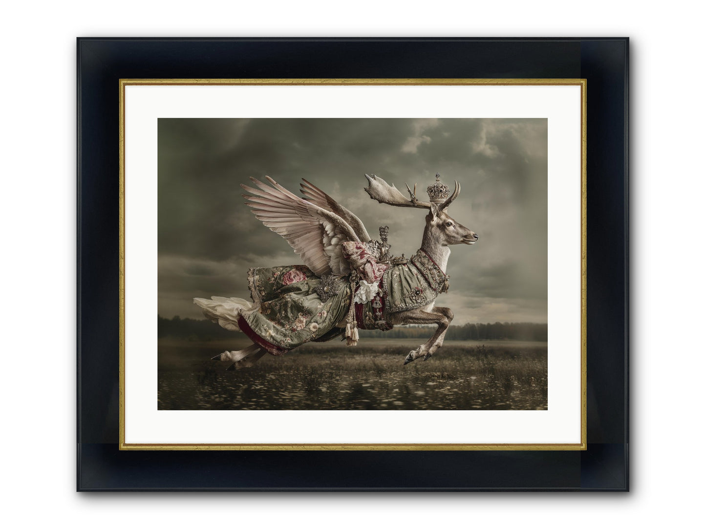 When The Orchard Slept Framed Print - Wide Black w/Gold 24x18