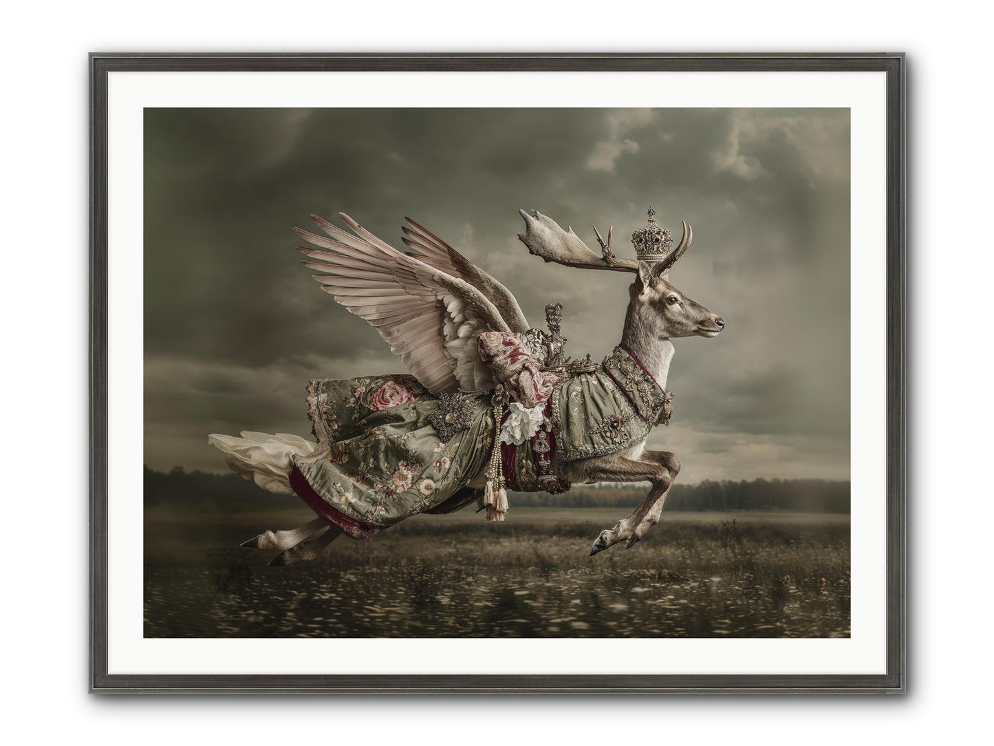 When The Orchard Slept Framed Print - Slimwoods Black/Silver 40x30