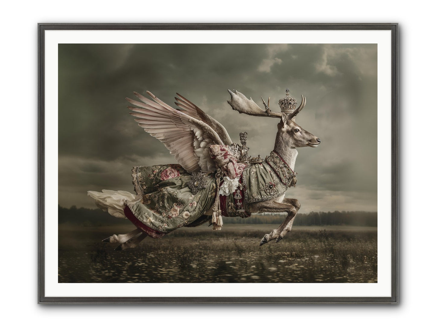 When The Orchard Slept Framed Print - Slimwoods Black/Silver 48x36