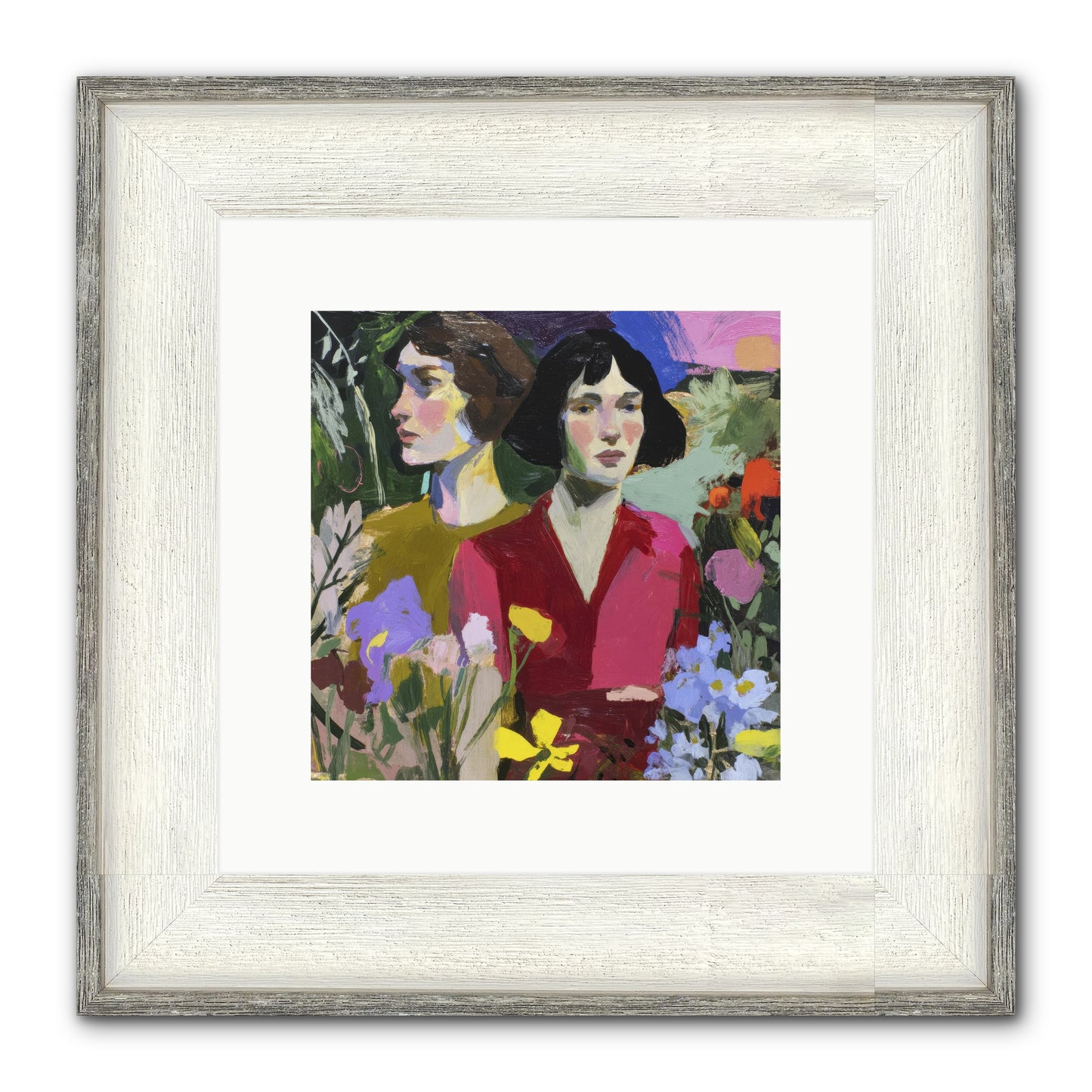 When The Sea Belonged To Us Framed Print - Driftwood White 10x10