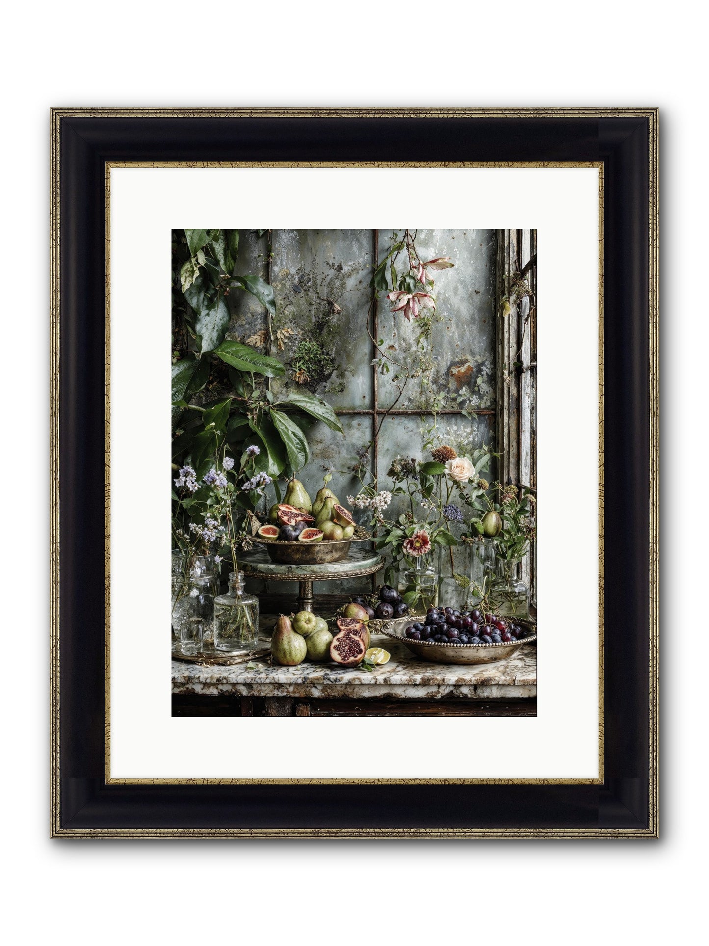 When Time Stops Mattering Framed Print - Black & Gold 12x16