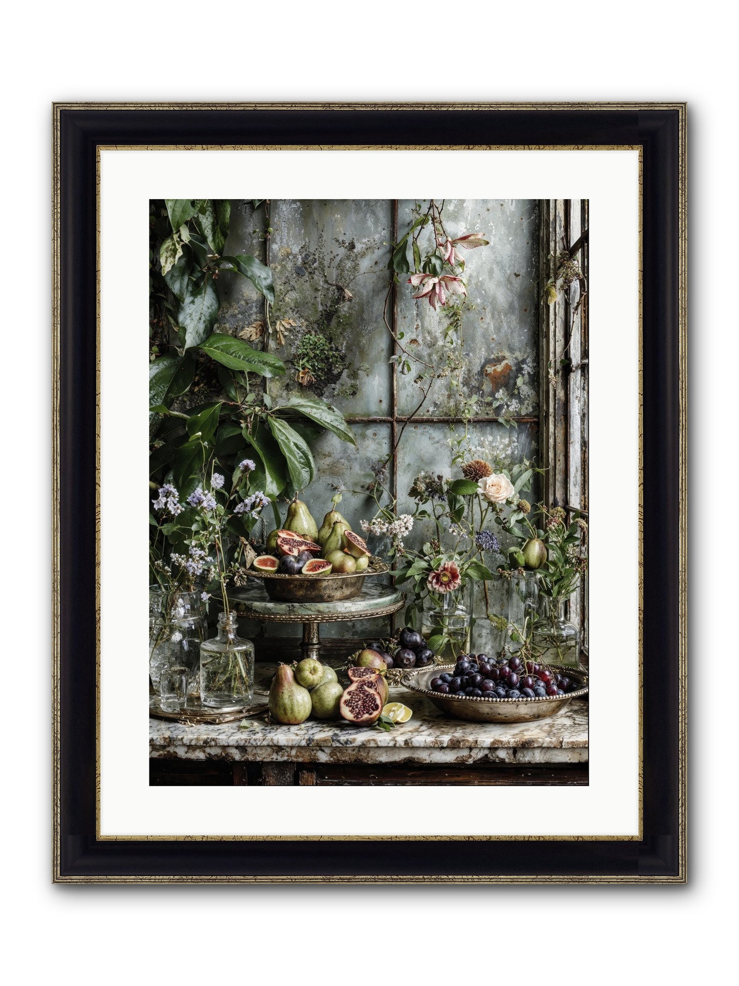 When Time Stops Mattering Framed Print - Black & Gold 18x24
