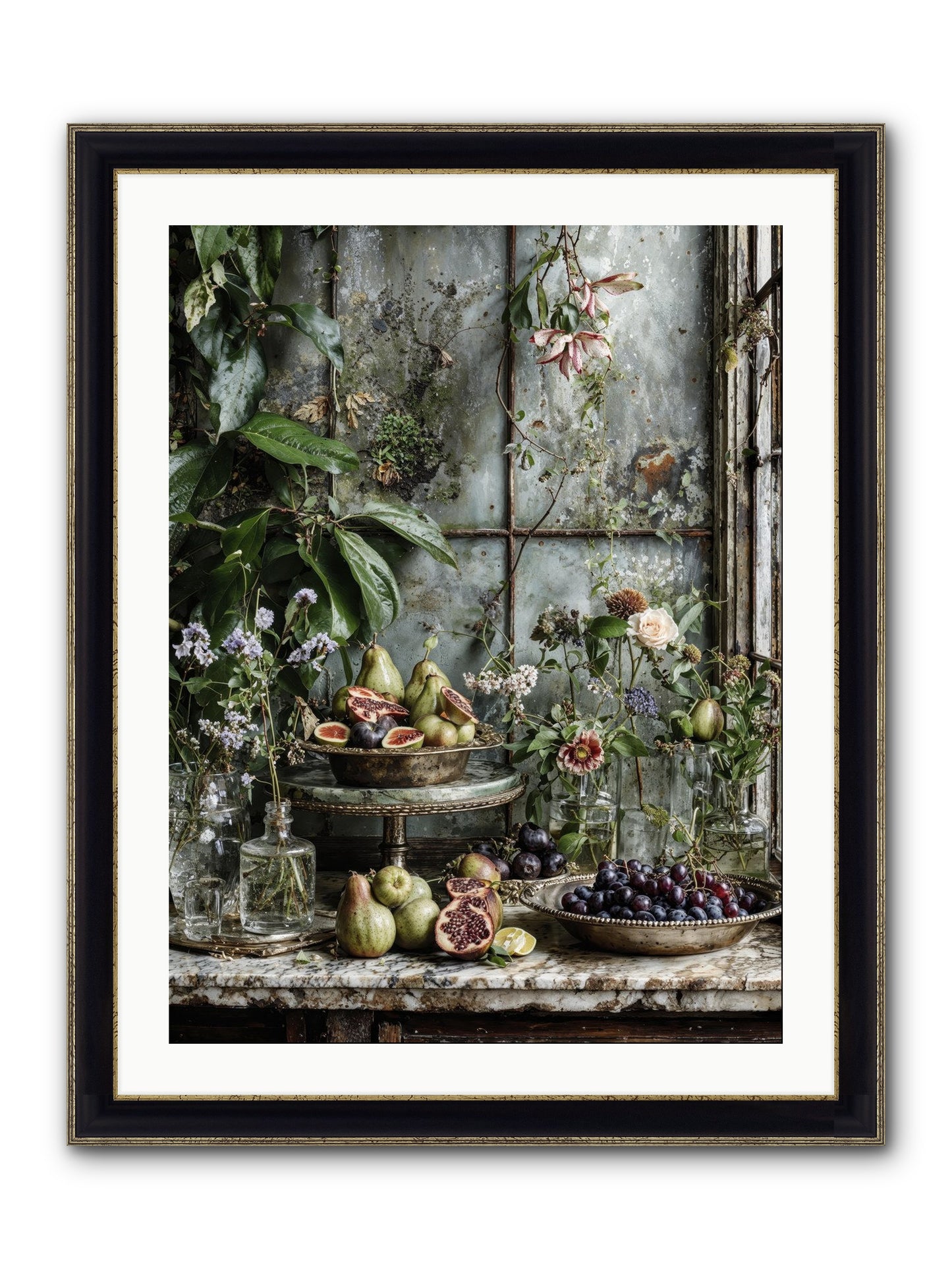 When Time Stops Mattering Framed Print - Black & Gold 24x32
