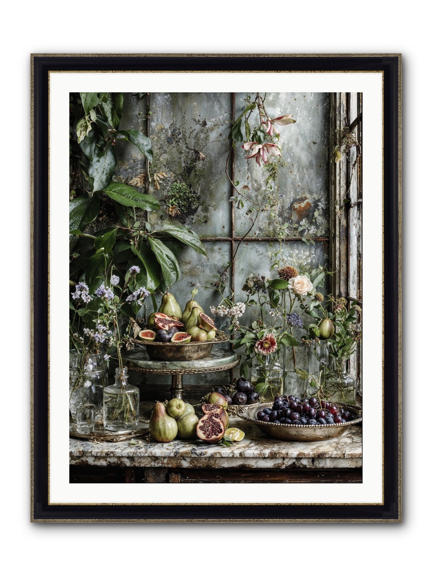 When Time Stops Mattering Framed Print - Black & Gold 30x40