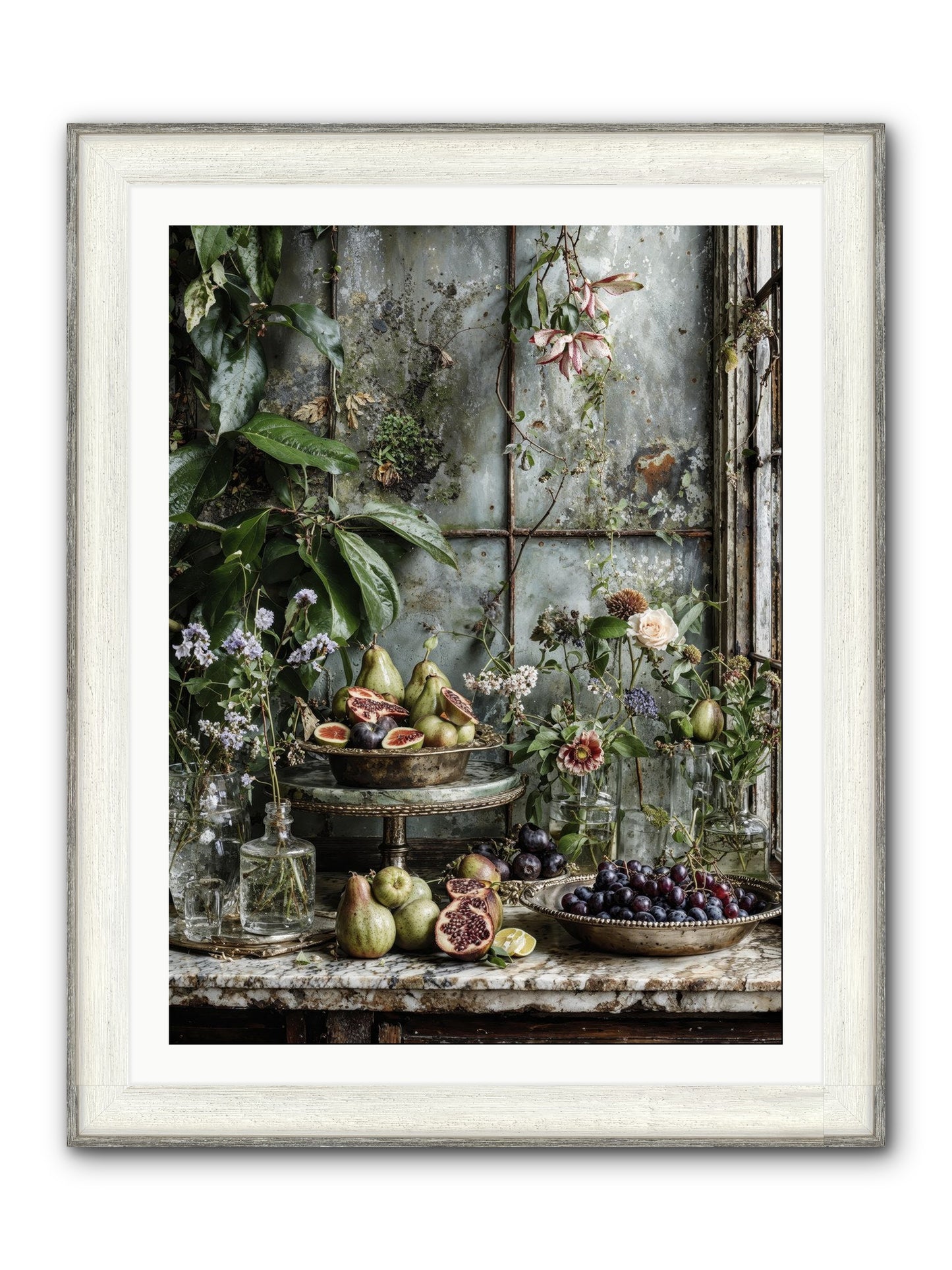 When Time Stops Mattering Framed Print - Driftwood White 30x40