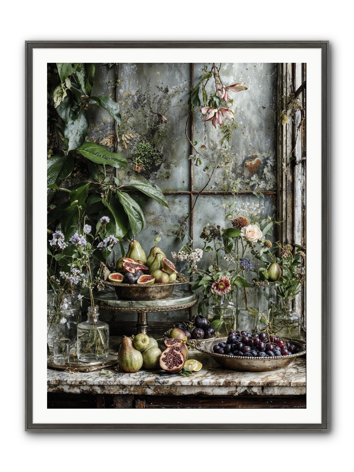 When Time Stops Mattering Framed Print - Slimwoods Black/Silver 36x48