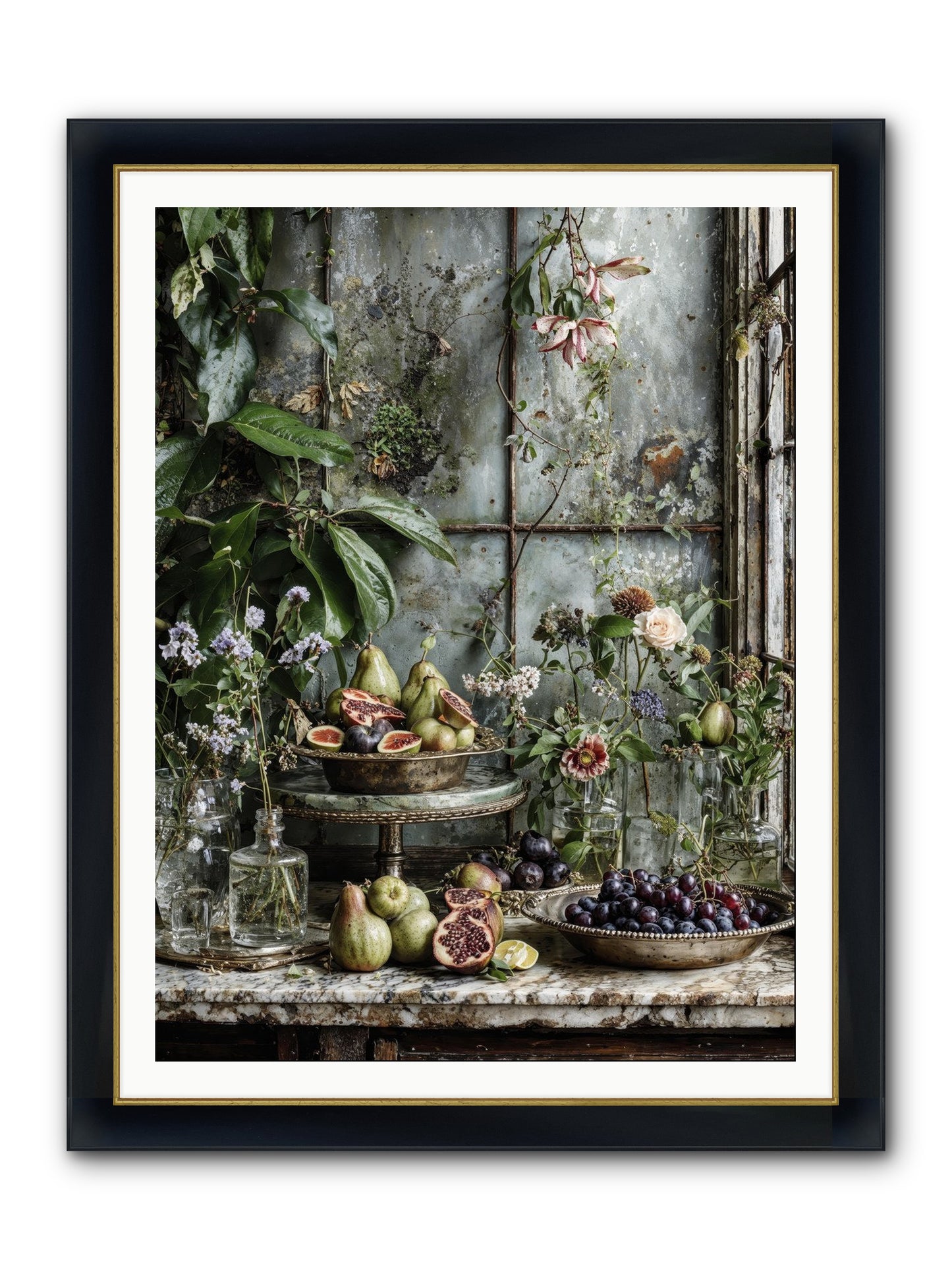 When Time Stops Mattering Framed Print - Wide Black w/Gold 36x48