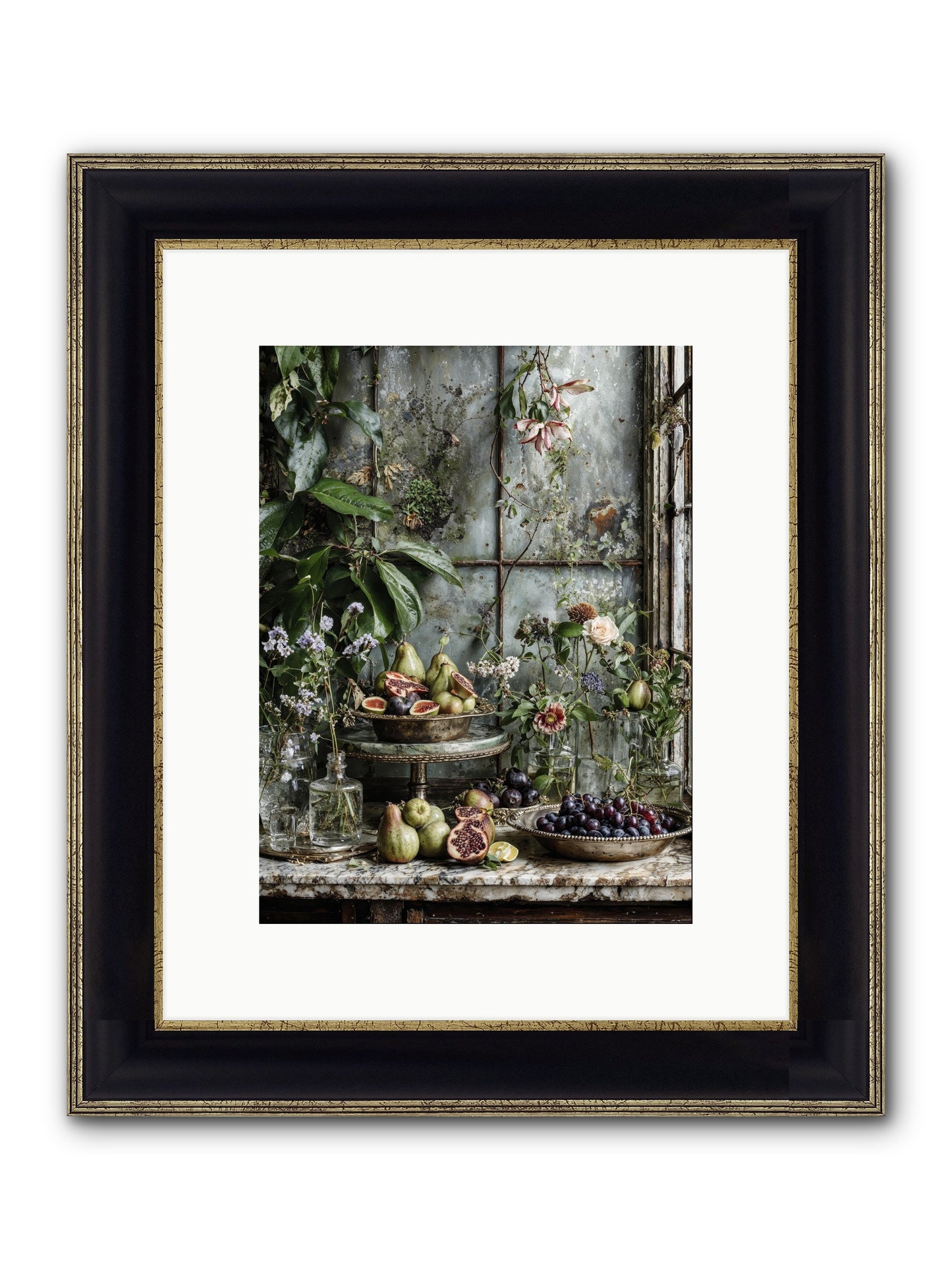 When Time Stops Mattering Framed Print - Black & Gold 9x12
