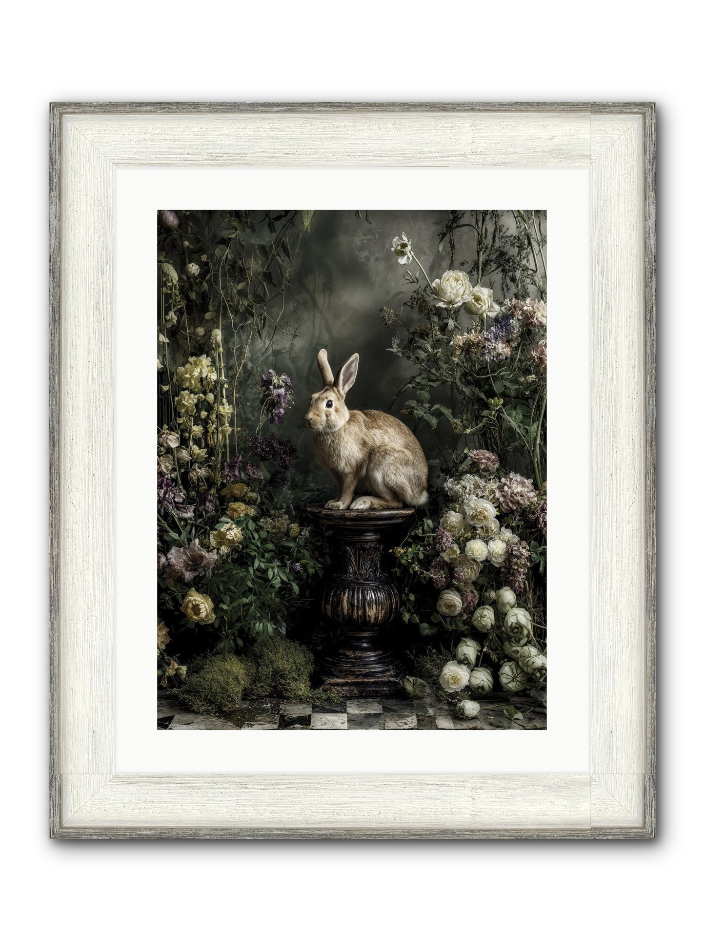 Where Angels Converge Framed Print - Driftwood White 18x24