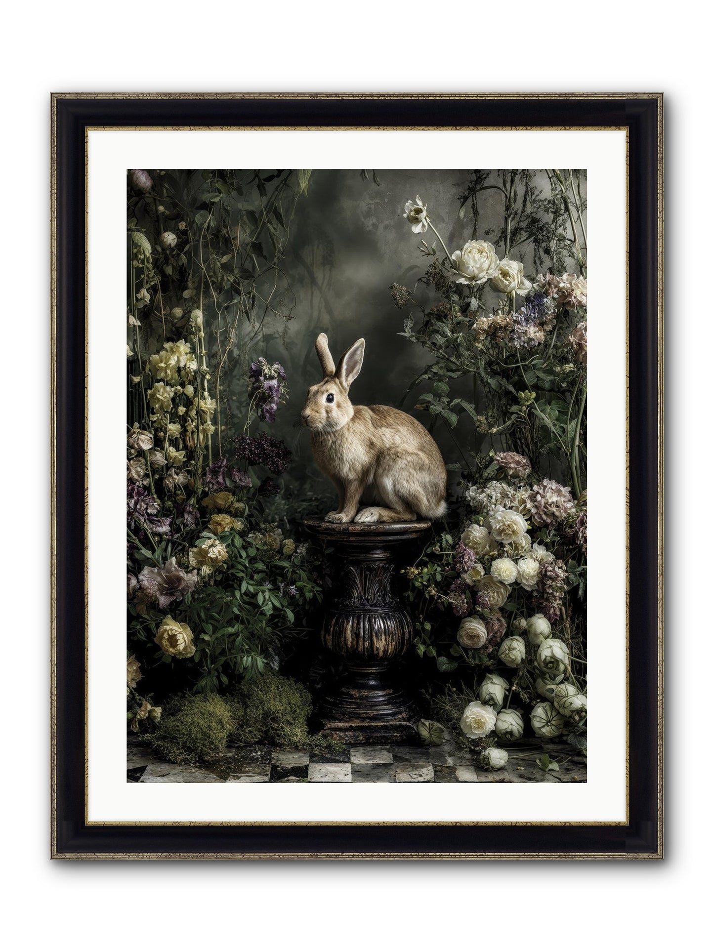 Where Angels Converge Framed Print - Black & Gold 24x32