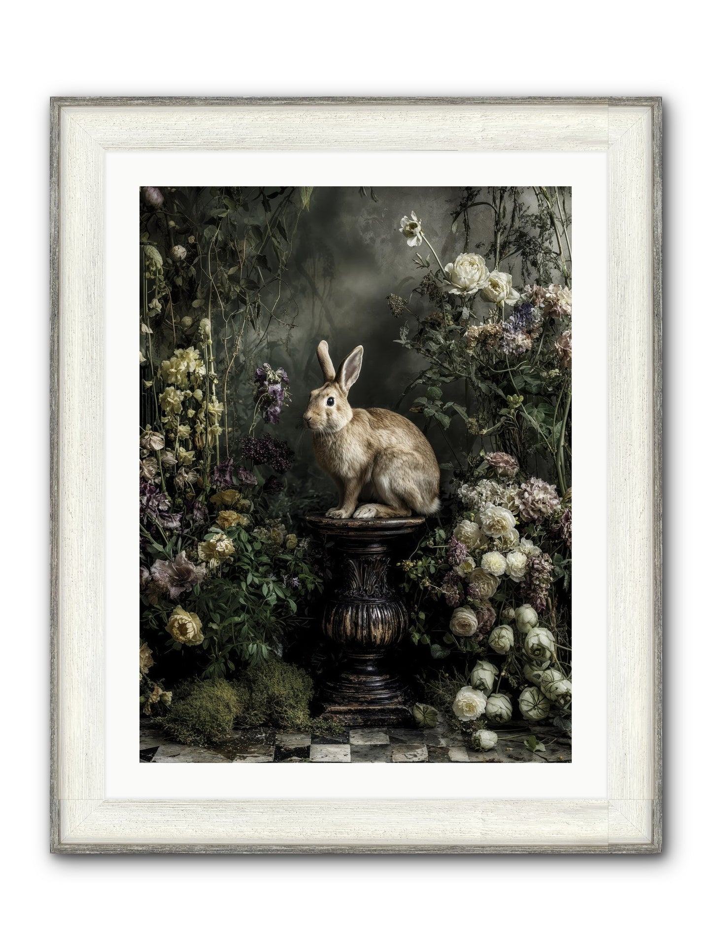 Where Angels Converge Framed Print - Driftwood White 24x32
