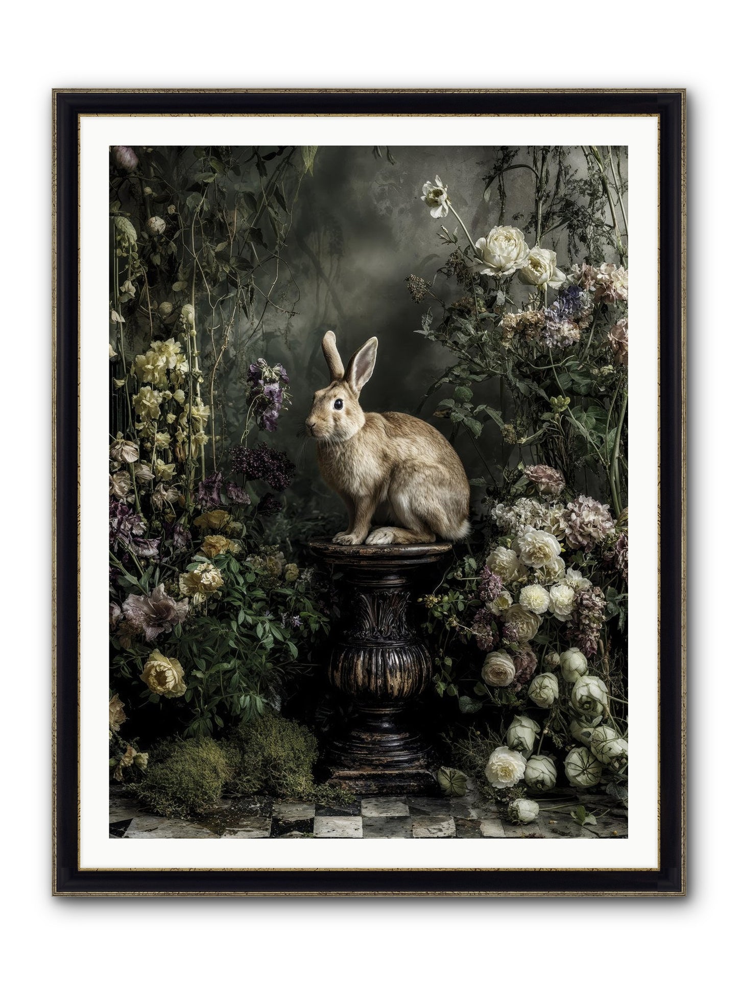 Where Angels Converge Framed Print - Black & Gold 36x48